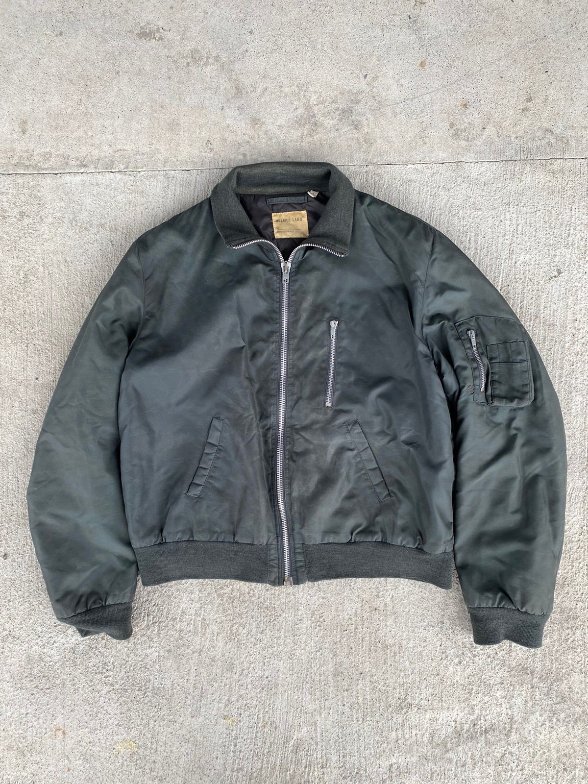 Pre-owned Helmut Lang A/w 1998 Ma-1 Bomber Jacket In Green