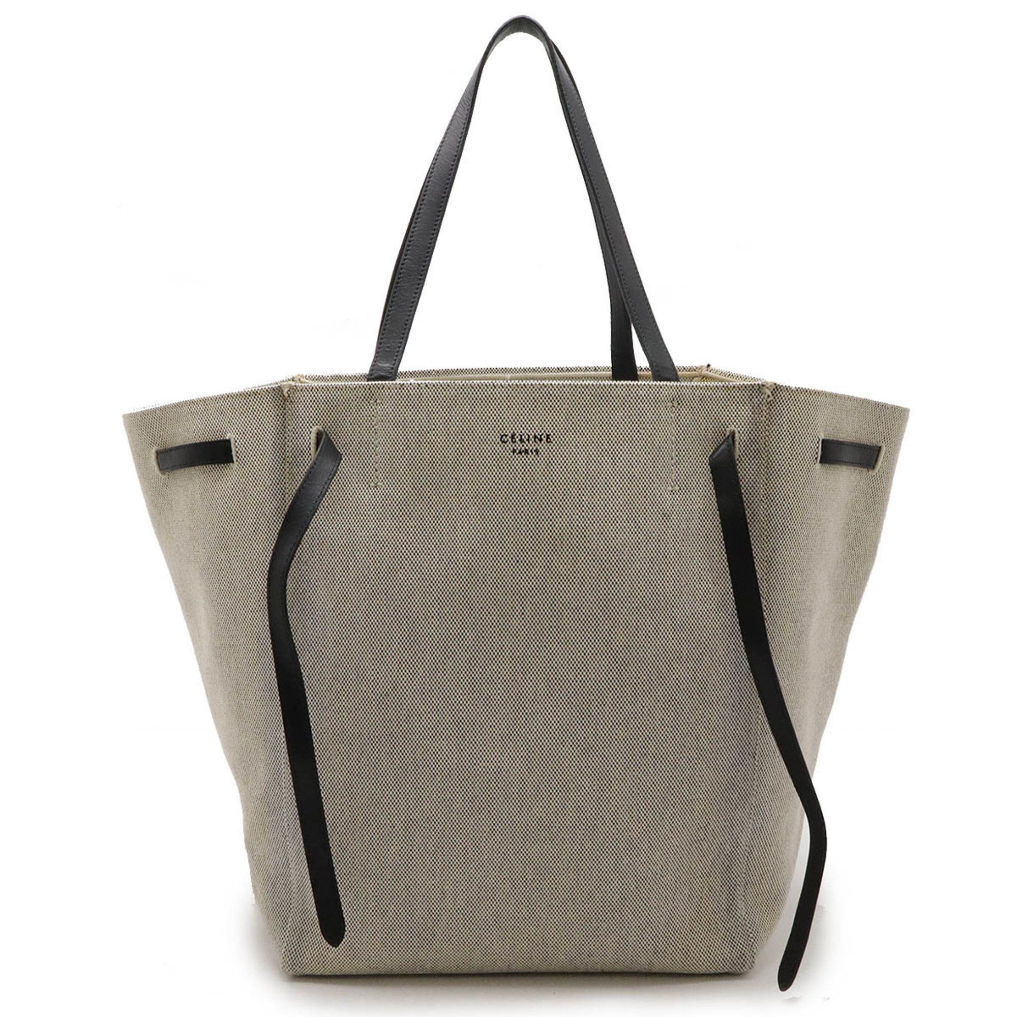 Celine CELINE Cabas Phantom Medium Belt Tote Bag Shoulder Canvas Leather Grey Black Grailed
