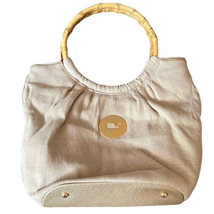 Vineyard Vines Vineyard Vines Tan with Gold thread detail & gold whale