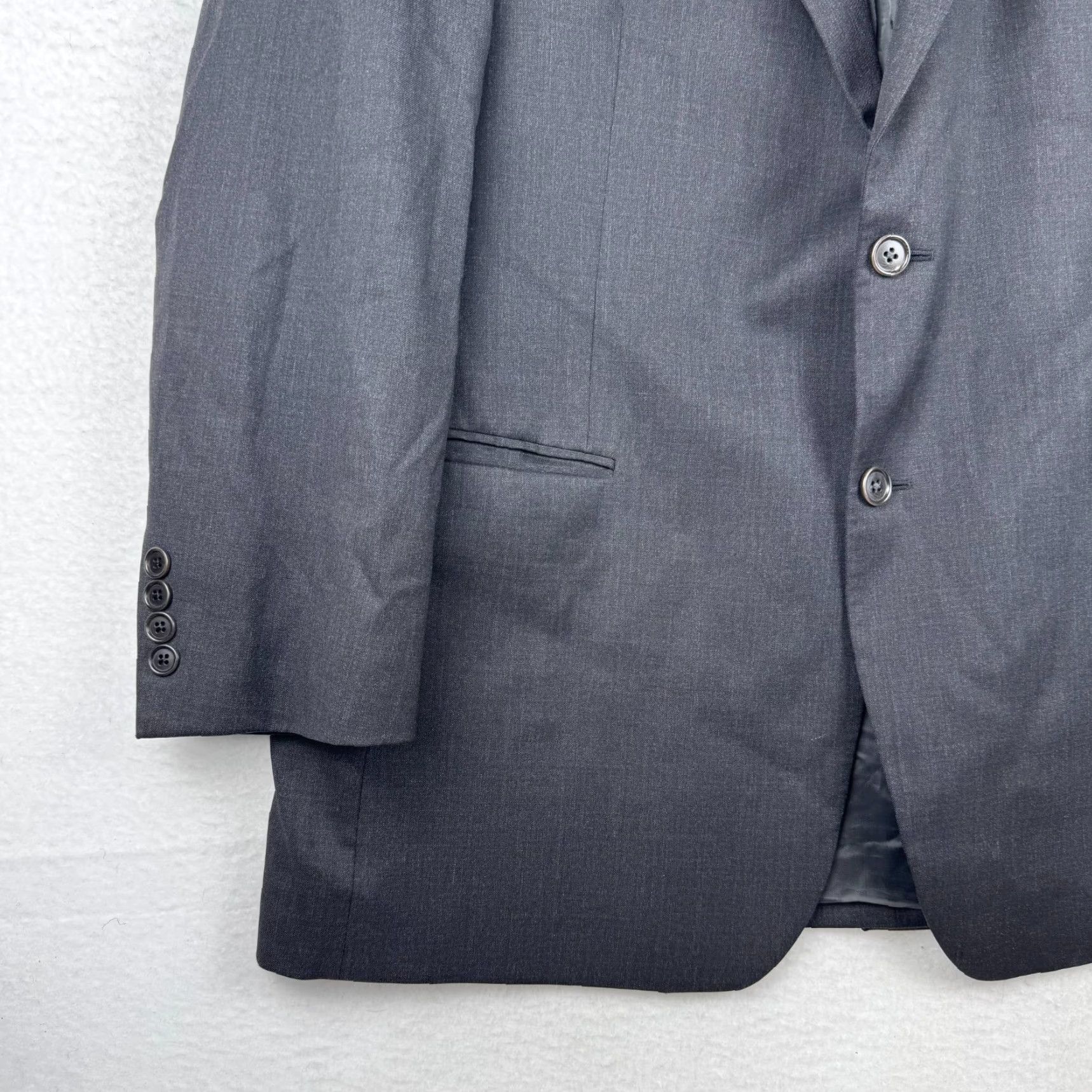 Brooks Brothers Brooks Brothers Blazer Wool 2 Piece Charcoal Mens 43R Classic 38 Waist Made in Italy Size 38R - 2 Thumbnail