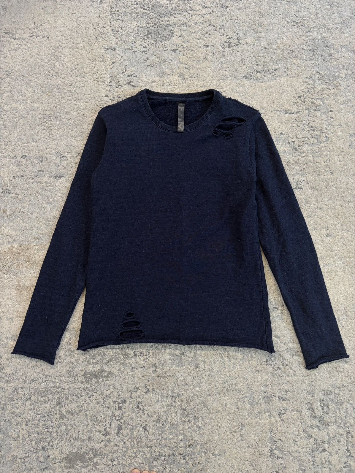 wjk WJK - Distressed Navy Sweatshirt Size US M / EU 48-50 / 2 - 1 Thumbnail