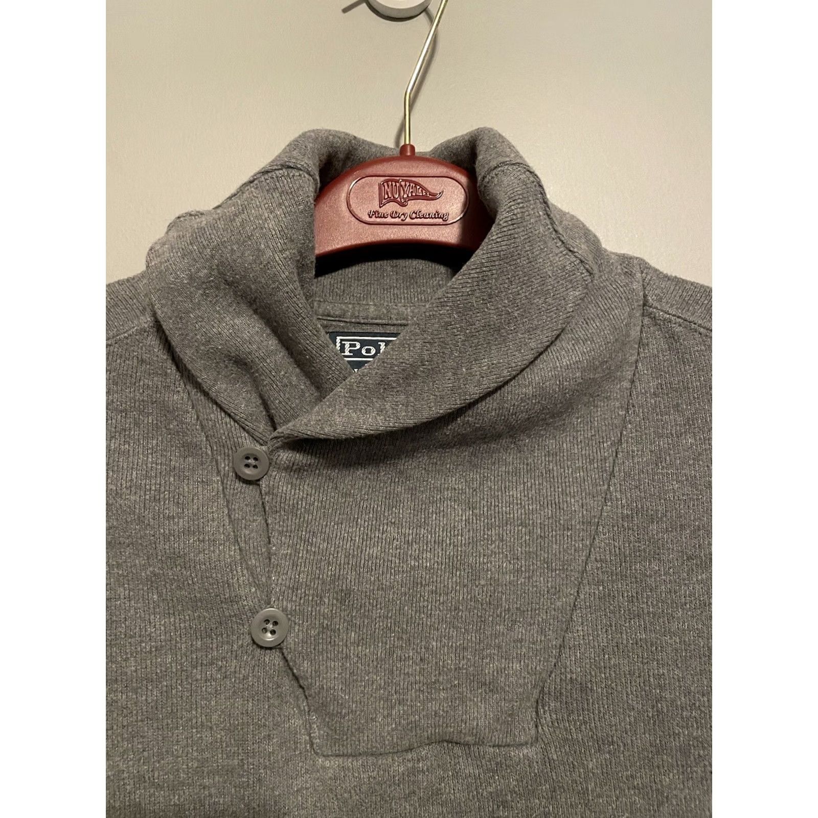 Polo Ralph Lauren Polo Ralph Lauren Womens Button Cowl Neck Gray Pullover Size Large (E202) Size L / US 10 / IT 46 - 2 Thumbnail