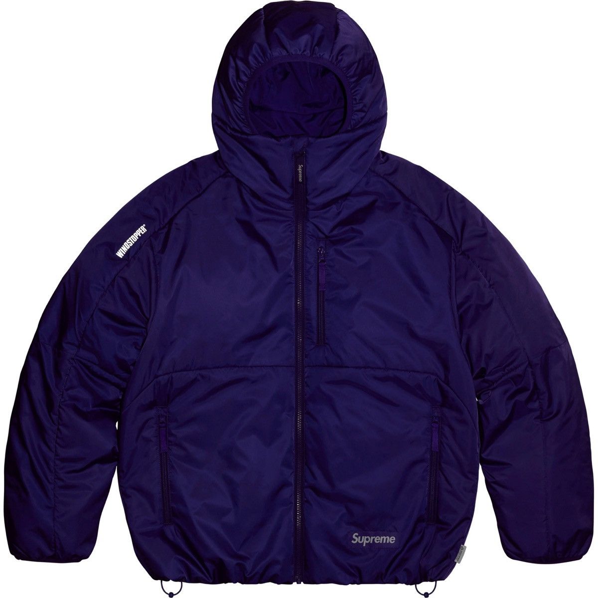 SUPREME WINDSTOPPER INSULATED HOODED JACKET Purple Sz Medium