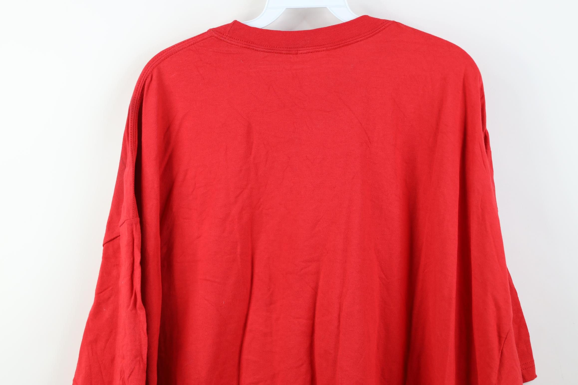 Hanes Vintage 90s Y2K Hanes Blank Pocket T-Shirt Red Cotton Size US XXL / EU 58 / 5 - 11 Thumbnail