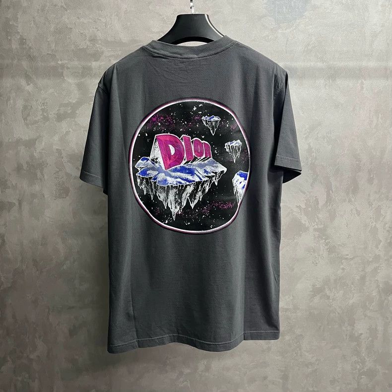 Dior Gray Printed Loose Fit Short Sleeve T-2505 Size US M / EU 48-50 / 2 - 5 Thumbnail
