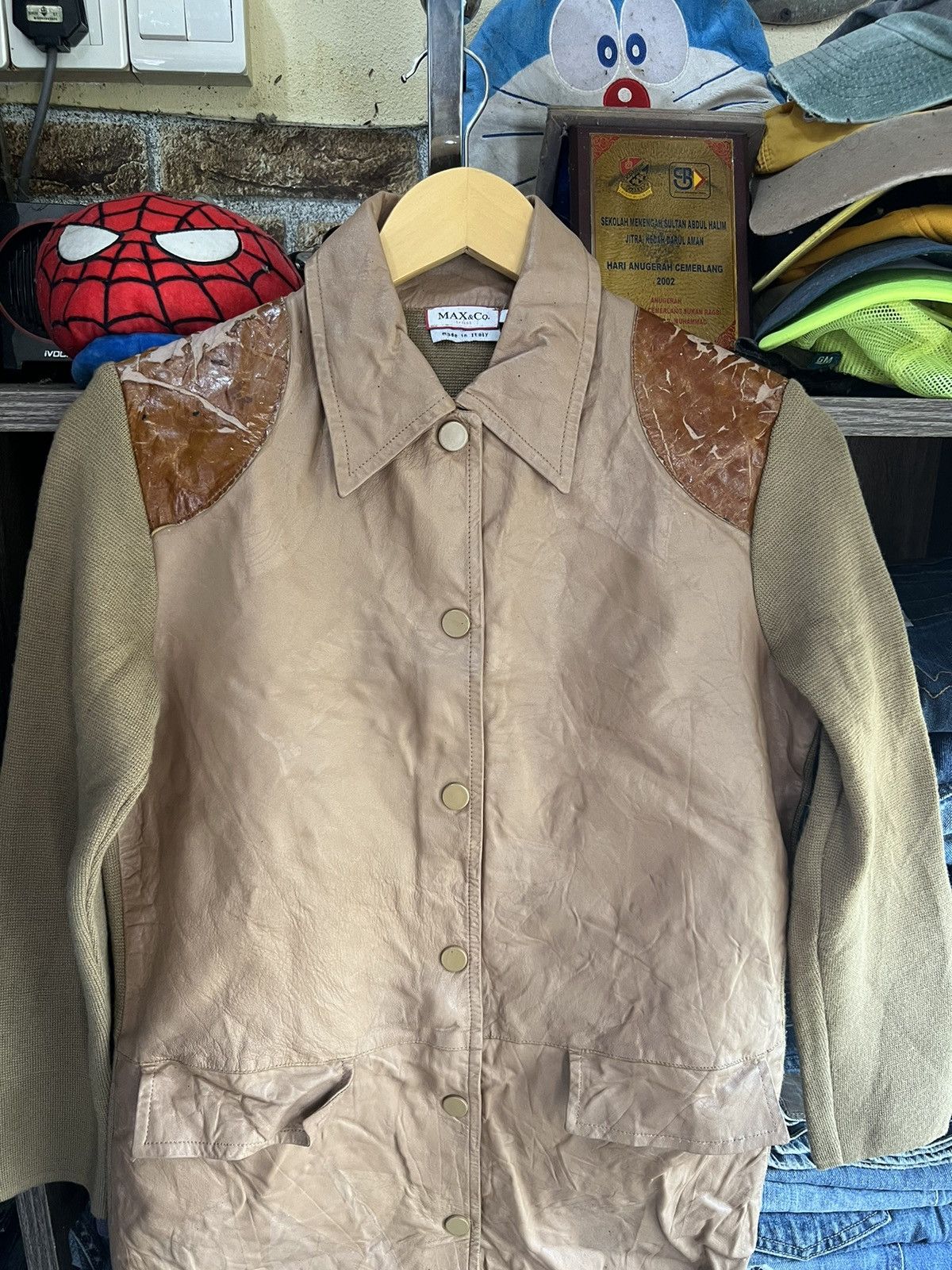 MAX&Co. 🔥Made in Italy Max & Co. Tricot Goat Leather Jacket Size S / US 4 / IT 40 - 4 Thumbnail