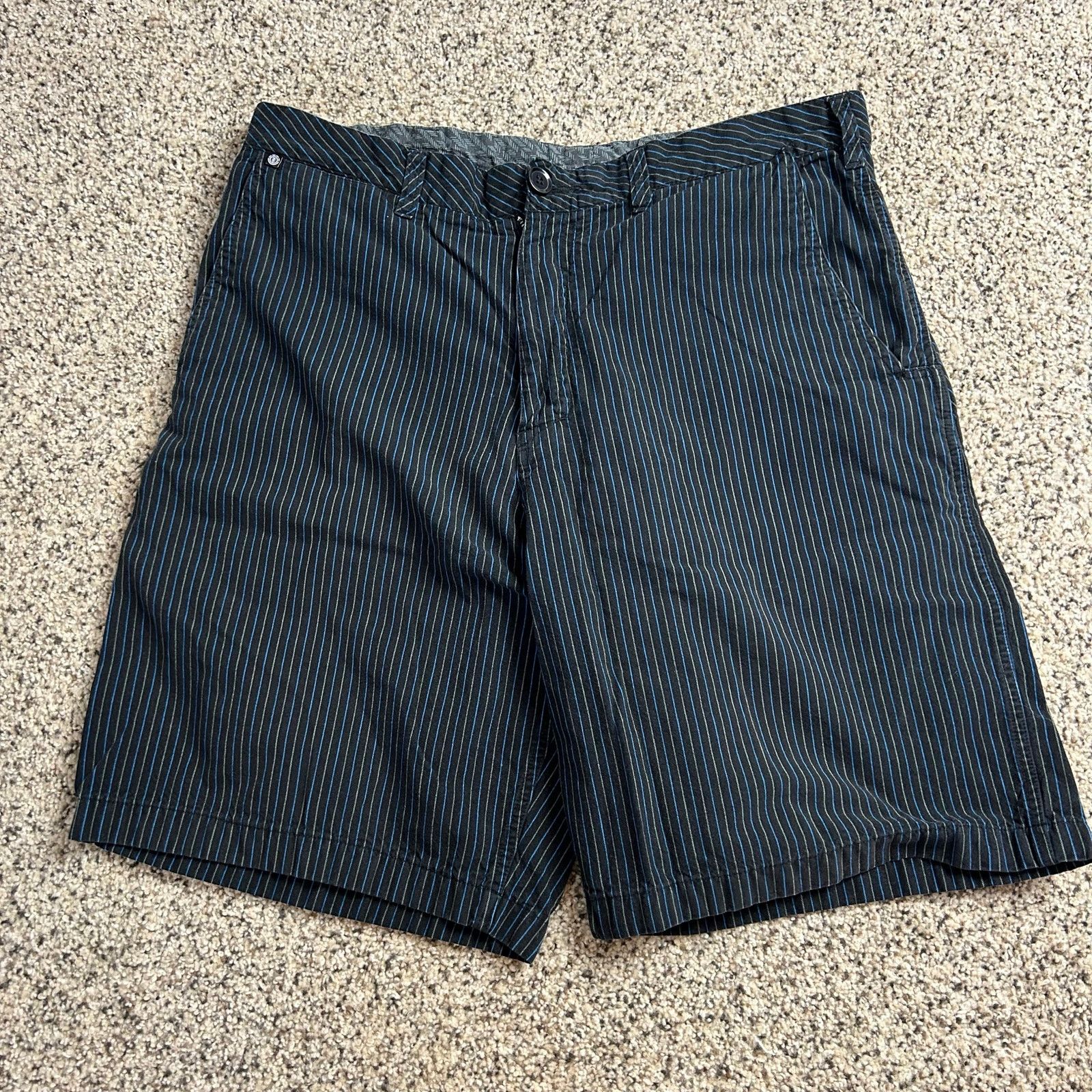 Element Skate Chino Shorts Black Blue Stripe Size US 36 / EU 52 - 1 Thumbnail