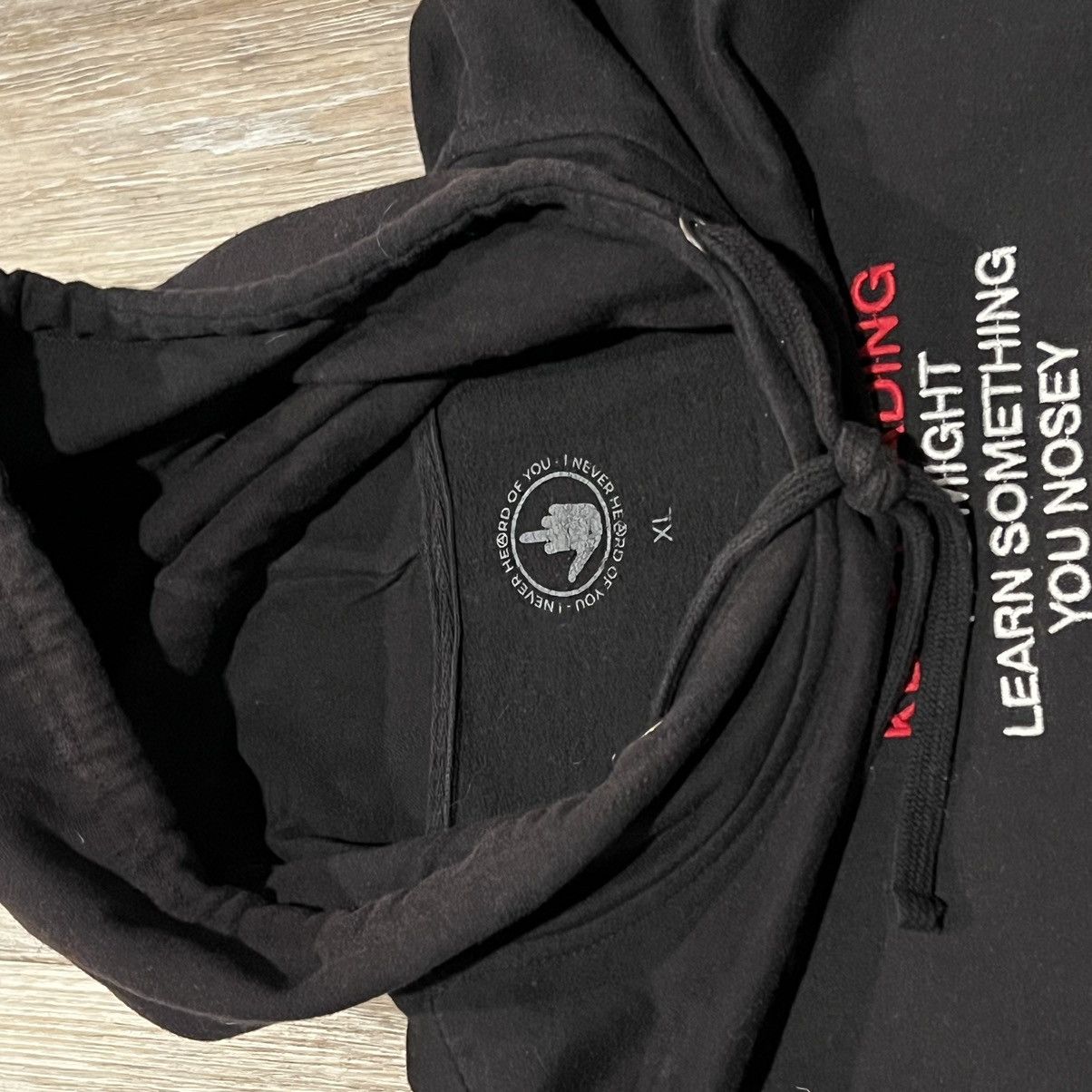 ineverheardofyou Nosey Bastard Hoodie Keep Reading You Might Learn Size US XL / EU 56 / 4 - 14 Thumbnail