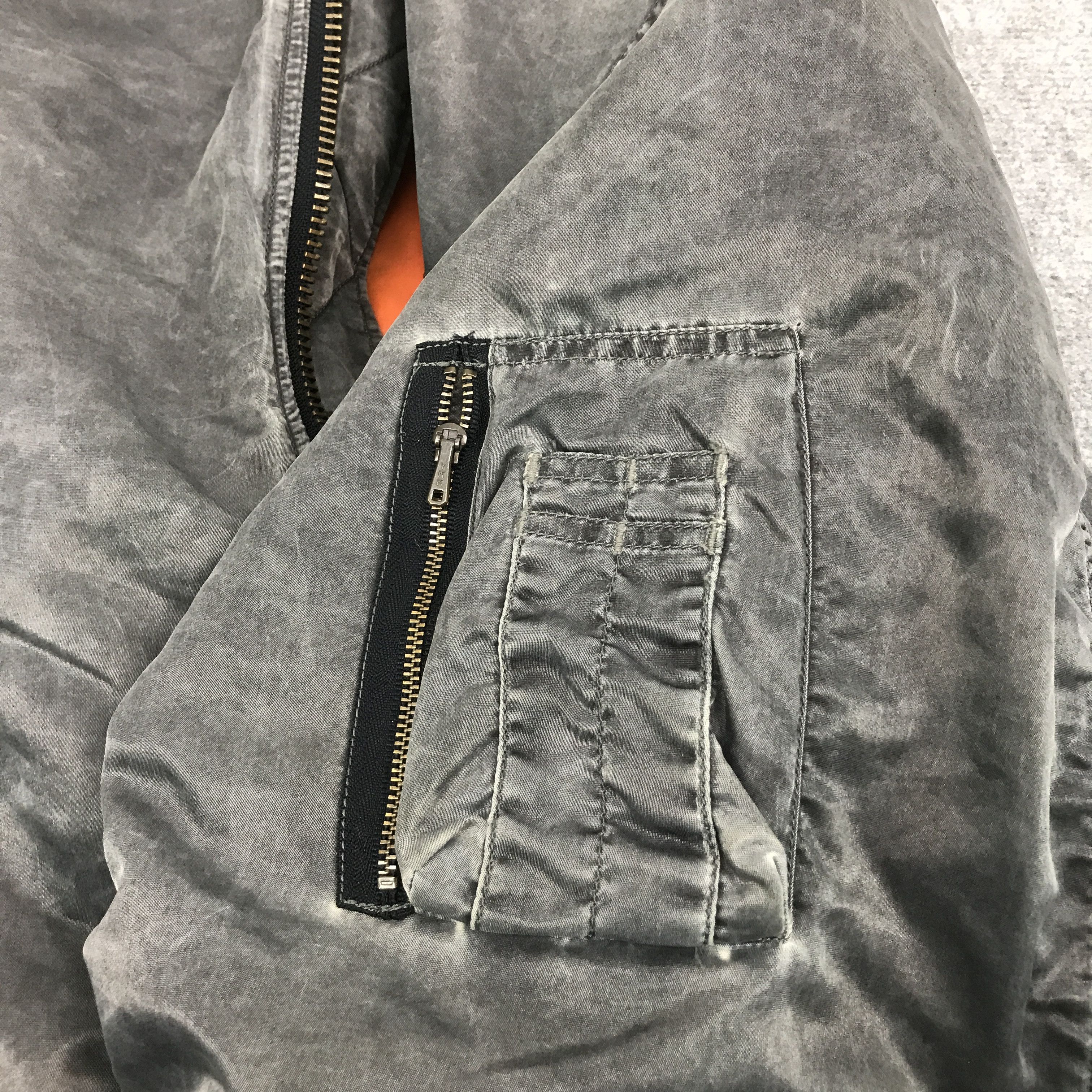 Japanese Brand Black Faded Style Japanese Bomber military style jacket Size US L / EU 52-54 / 3 - 7 Thumbnail