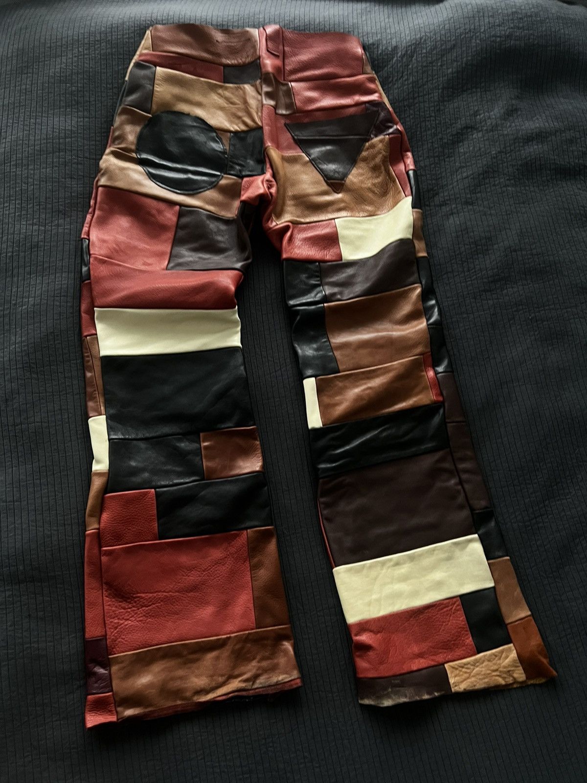 Other Handmade Flared Leather Pants Size US 31 - 5 Thumbnail