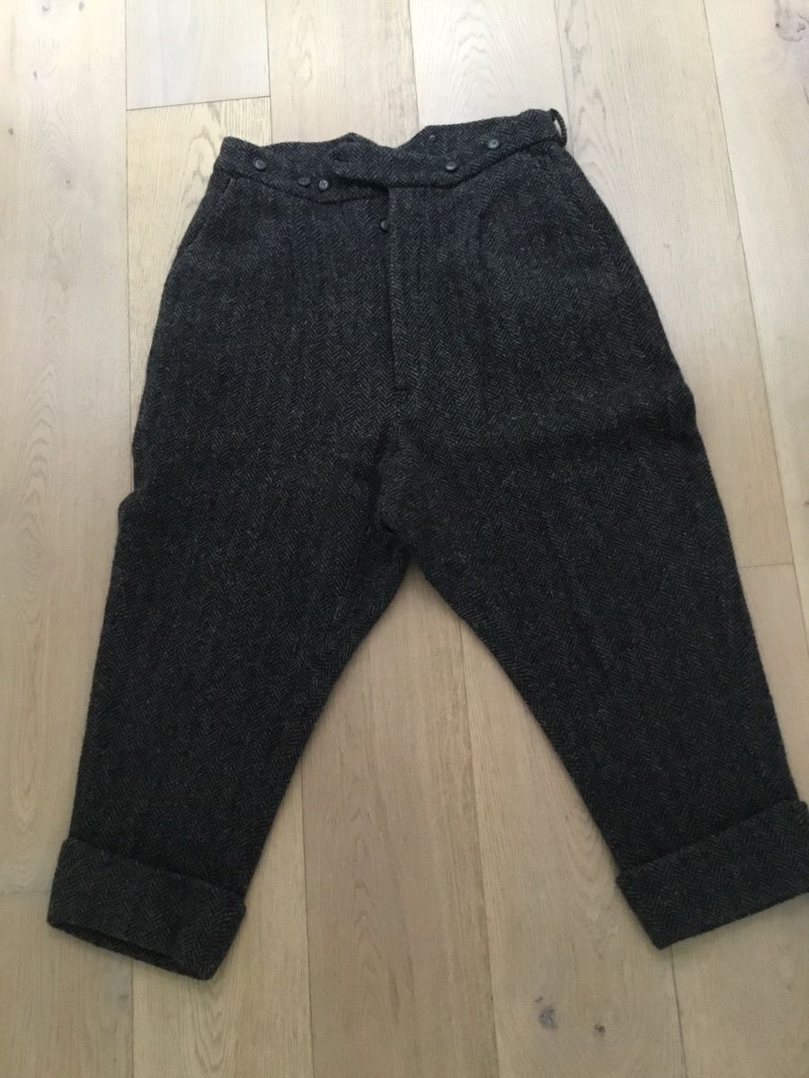 image of Original Nostra Santissima Cropped Pants in Black White Grey, Men's (Size 34)