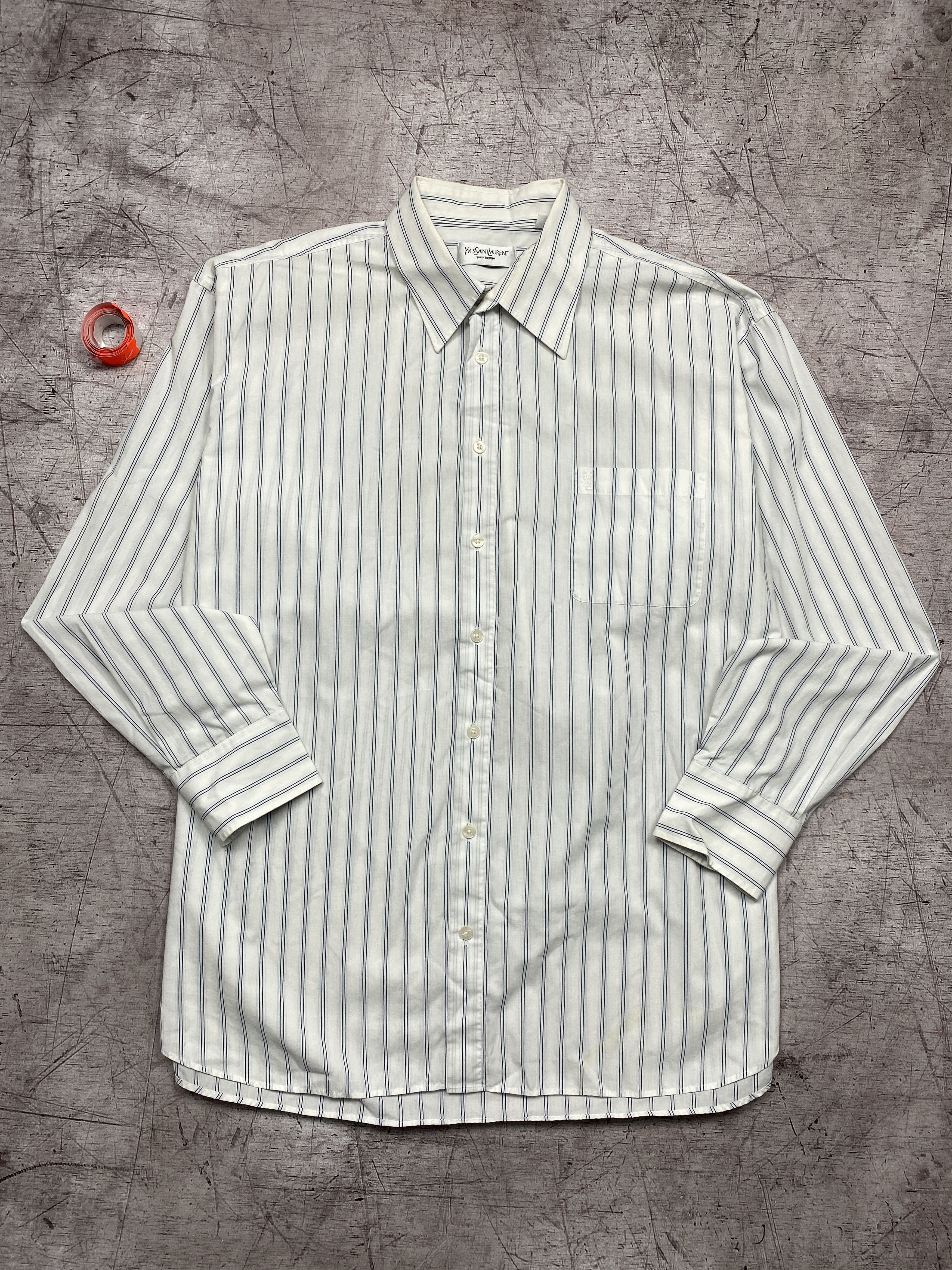 Yves Saint Laurent Yves Saint Laurent YSL Vintage Mens Long Sleeve Shirt Size US XXL / EU 58 / 5 - 1 Thumbnail