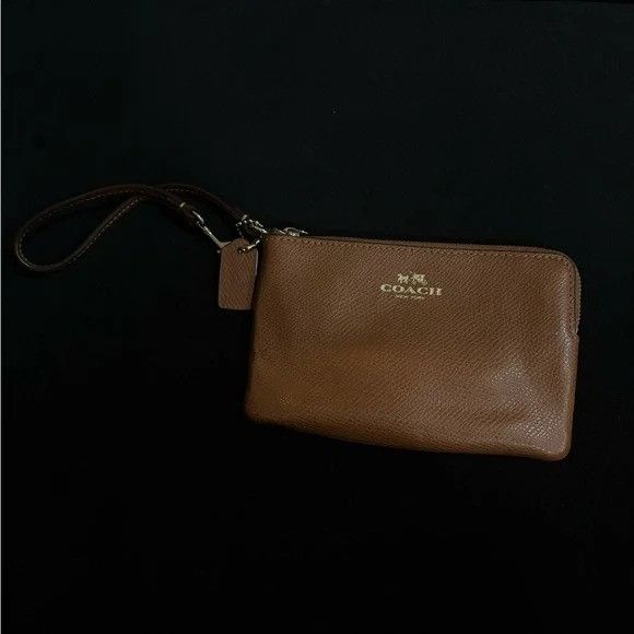 Other Coach Brown Leather Wristlet Wallet Coin Purse Clutch Large Size ONE SIZE - 2 Thumbnail