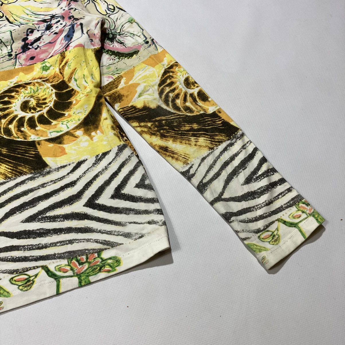 Roberto Cavalli Just Cavalli Abstract All Over Print Long Sleeve Shirt Size M / US 6-8 / IT 42-44 - 12 Thumbnail