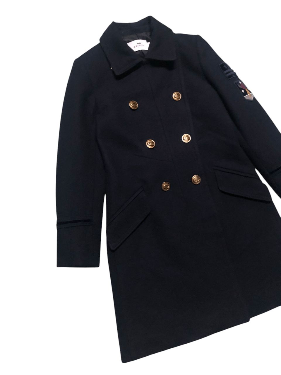 Coach Coach Wool Coat Navy Blue Double Breasted Size S / US 4 / IT 40 - 7 Thumbnail
