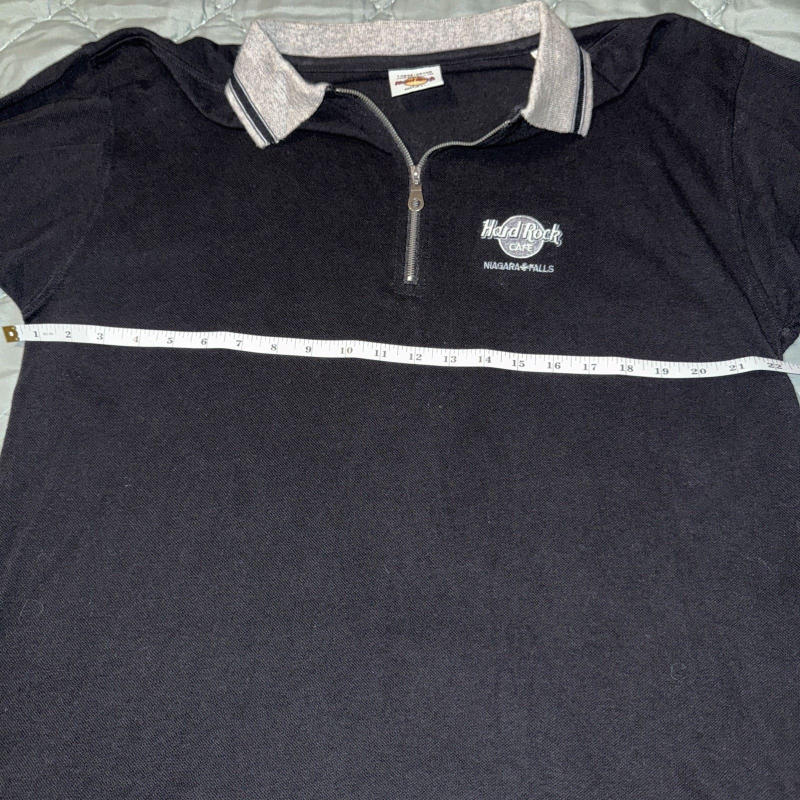 Hard Rock Cafe Vintage Hard Rock Cafe Niagara Falls Black Polo Y2K Sz Large Size US L / EU 52-54 / 3 - 8 Thumbnail