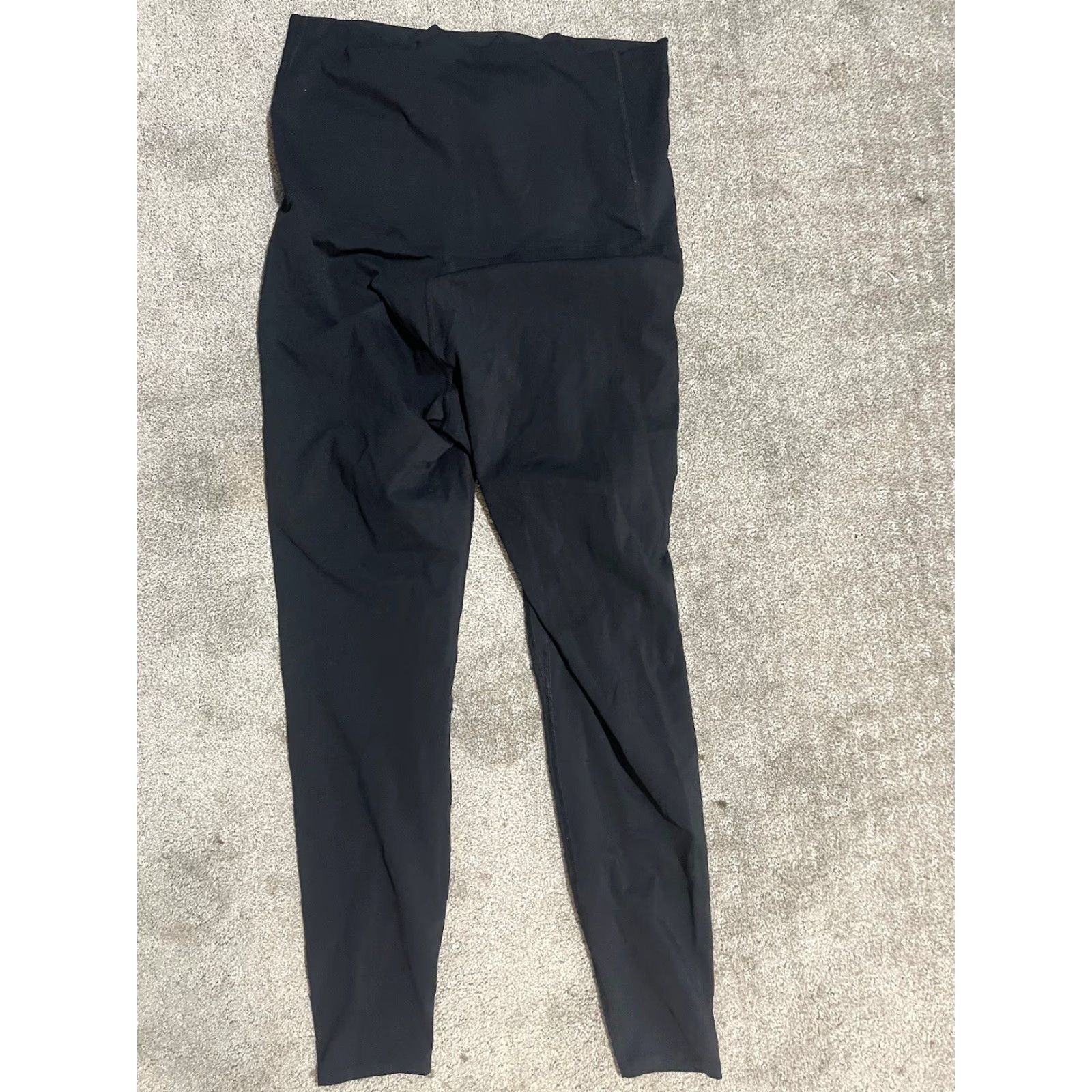 Vintage Poshdivah Black Bike Exercise Spandex Leggings Size L Pockets Pouch Women Athletic Velocit y? Size 36" / US 14 / IT 50 - 4 Thumbnail