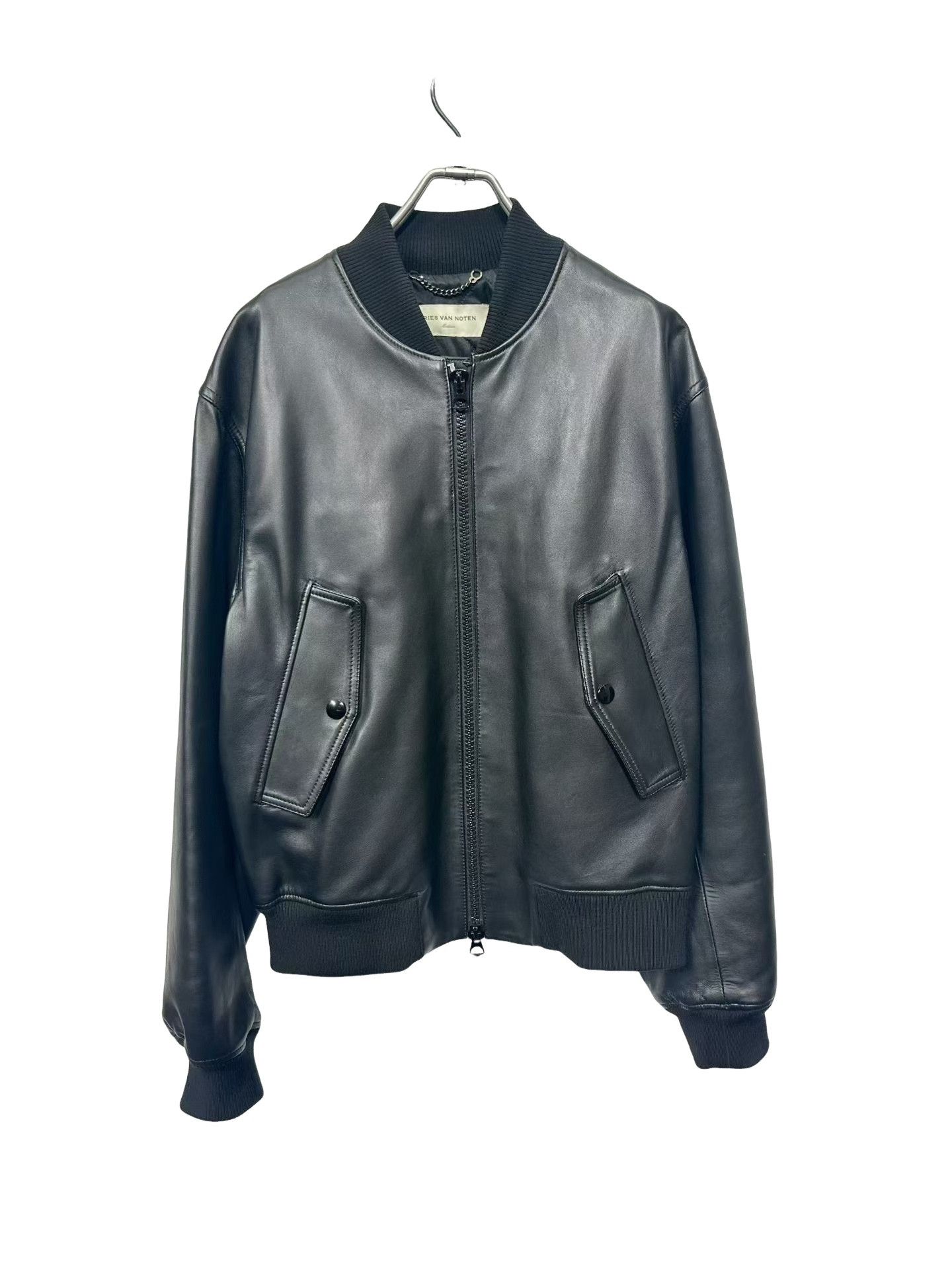 Dries Van Noten Dries Van Noten Back Zip Leather Bomber Jacket Size M Size US M / EU 48-50 / 2 - 1 Thumbnail
