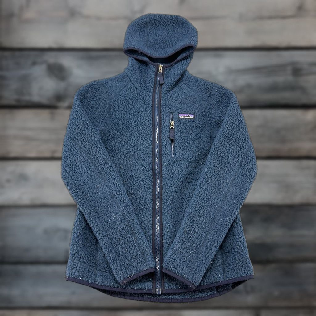 Patagonia Patagonia Jacket Womens XS Blue Hooded Retro Deep Pile Sherpa Fleece Full Zip Size XS / US 0-2 / IT 36-38 - 1 Thumbnail
