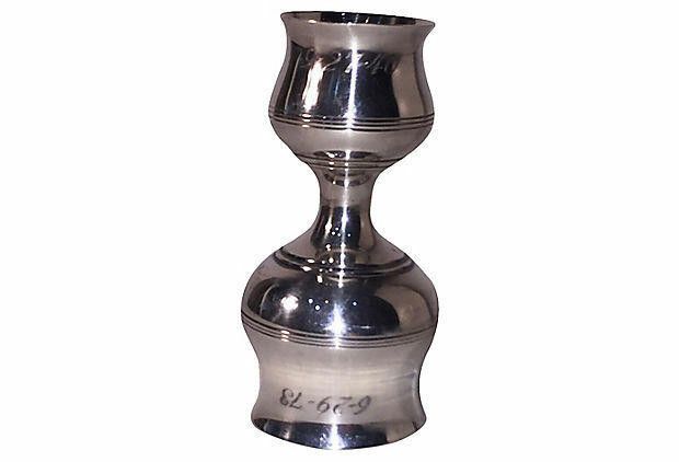 Designer Nickel Silver-Plated Cocktail Mixer Cup Size ONE SIZE - 1 Thumbnail