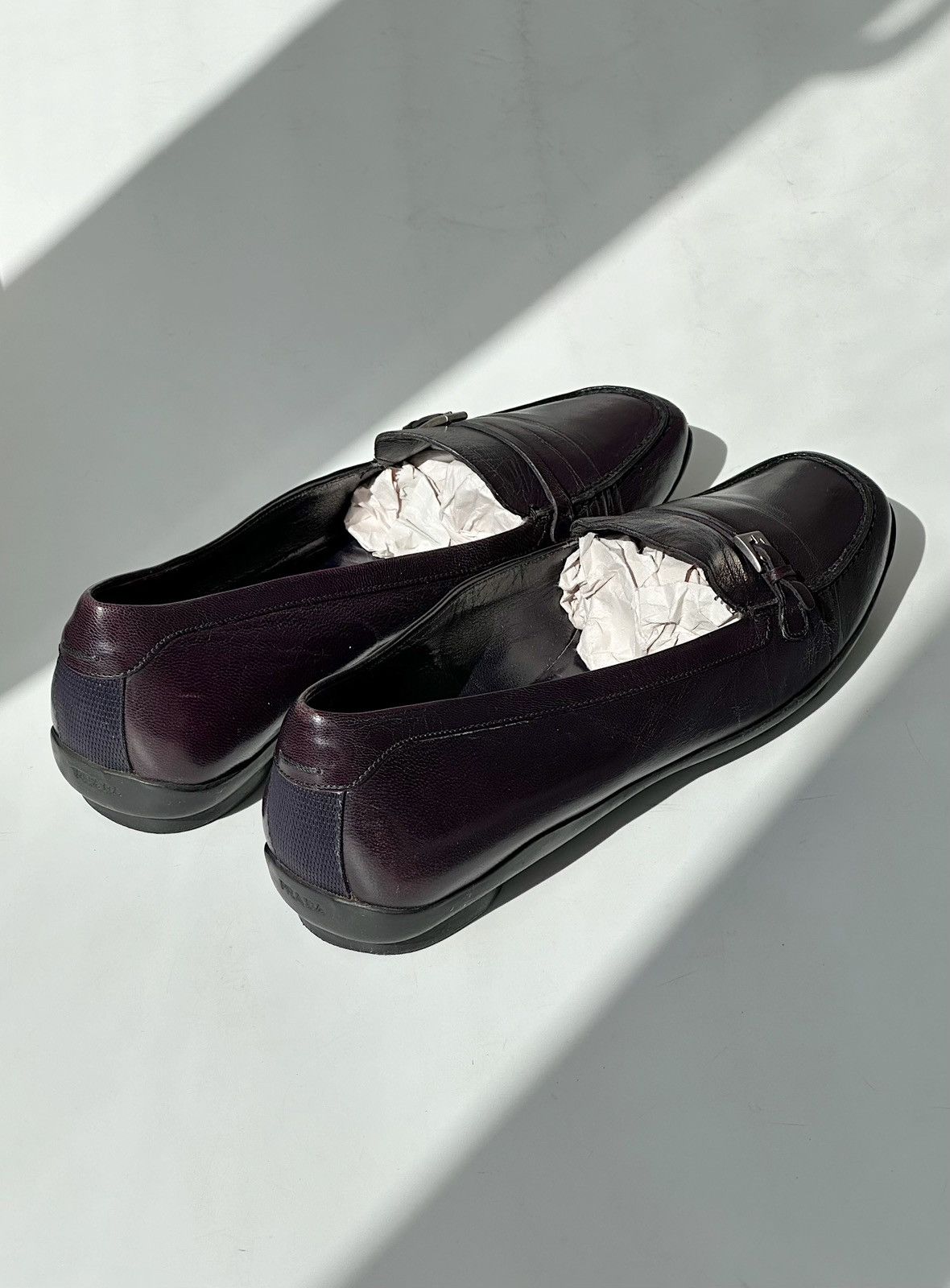 Prada *sz40* PRADA 2000’s Bubble Sole Purple Leather Loafers shoes Size US 10 / IT 40 - 9 Thumbnail