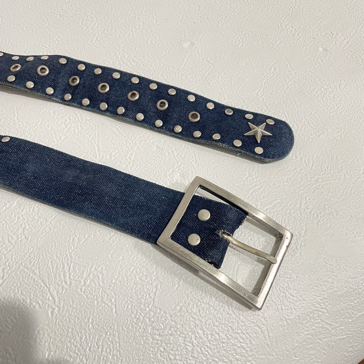 If Six Was Nine Vintage y2k Star studded denim belt kapital style Size ONE SIZE - 4 Thumbnail