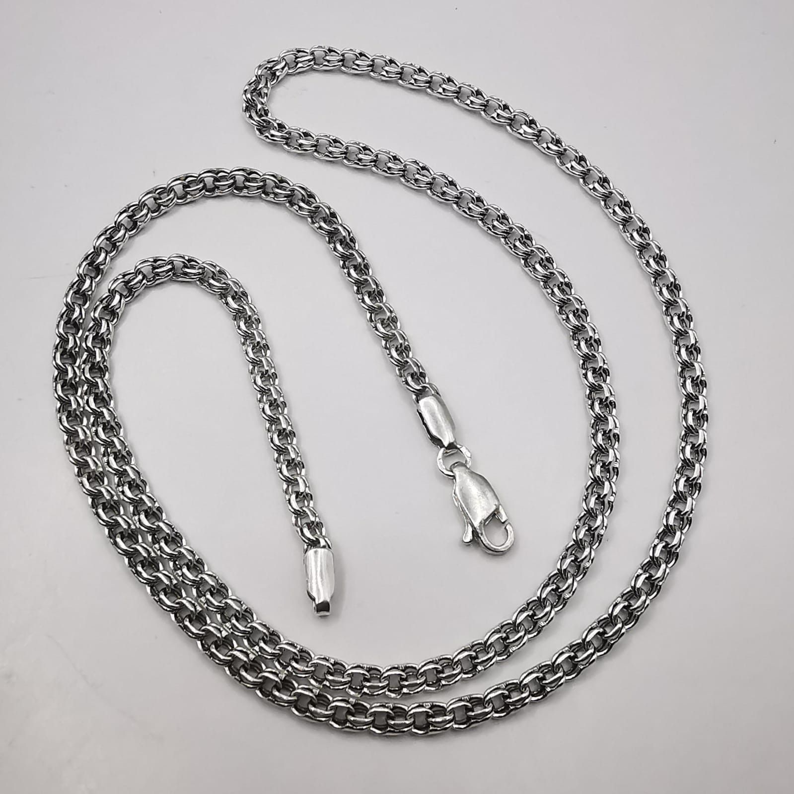 Sterling Silver Vintage Chain,925 Sterling Silver,Signed ,Handmade 20,31g Size ONE SIZE - 1 Thumbnail