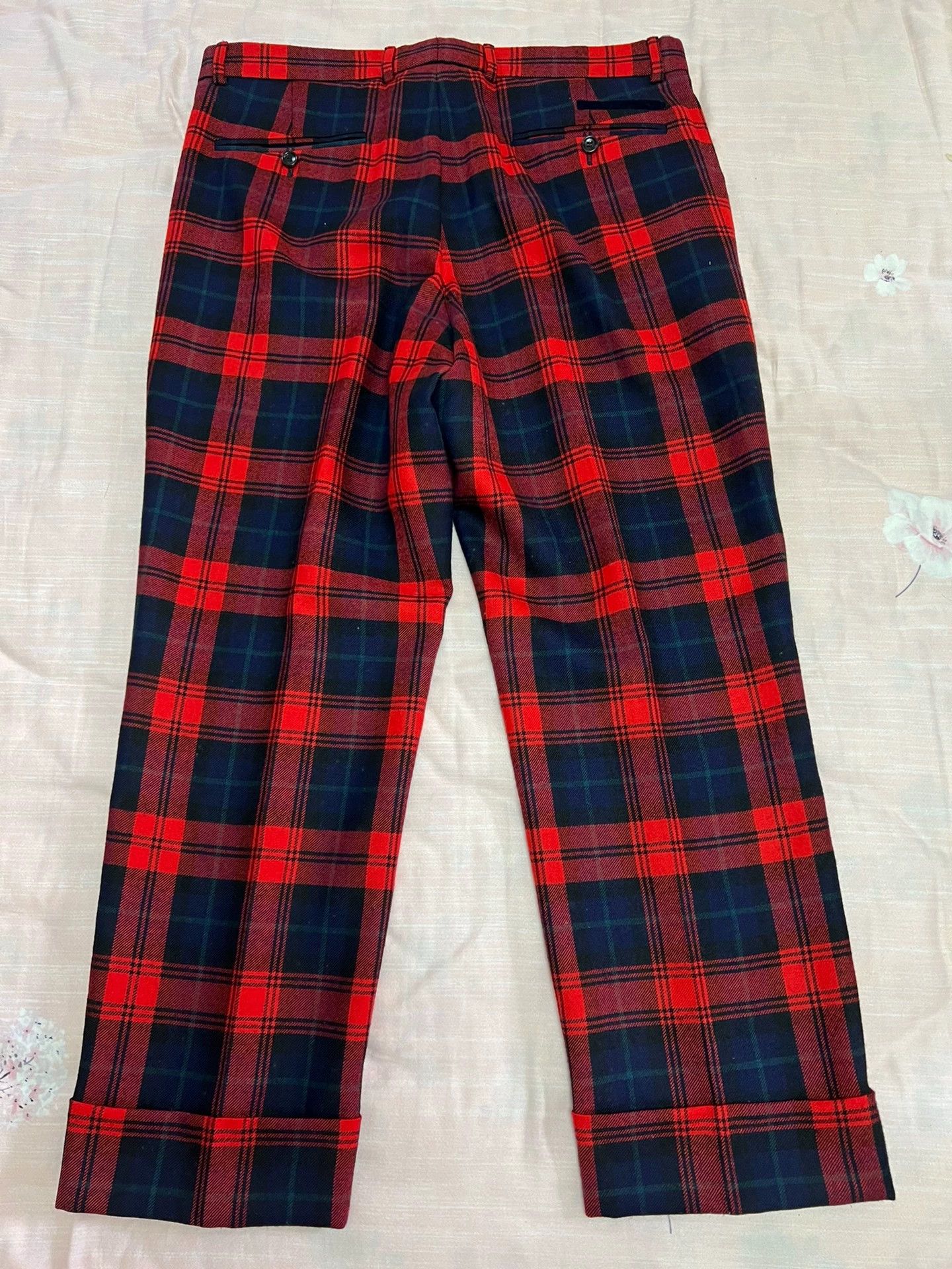 Gucci Gucci Red Check Wool Trousers Men's 52 Size US 36 / EU 52 - 3 Thumbnail