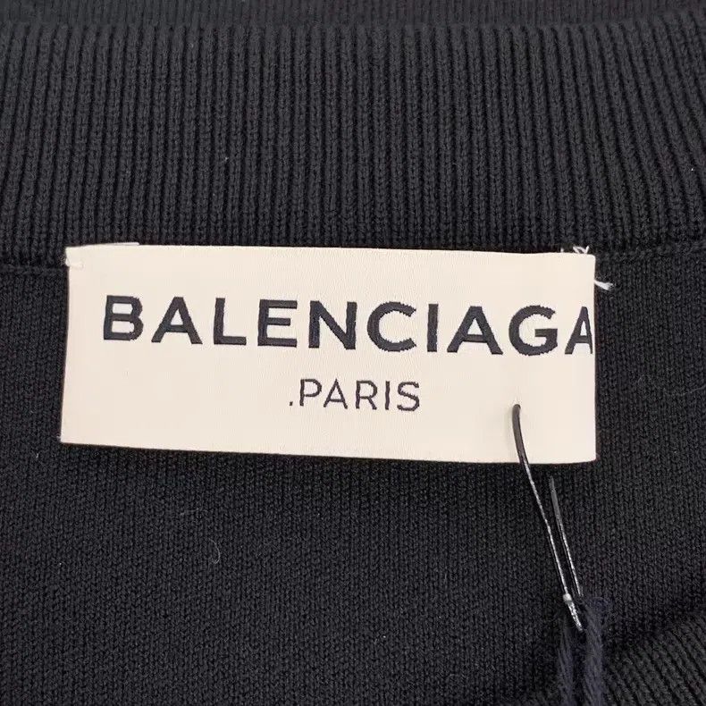 Balenciaga Balenciaga Black Cotton Crew Neck Long Sleeve Sweater Size XS / US 0-2 / IT 36-38 - 5 Thumbnail