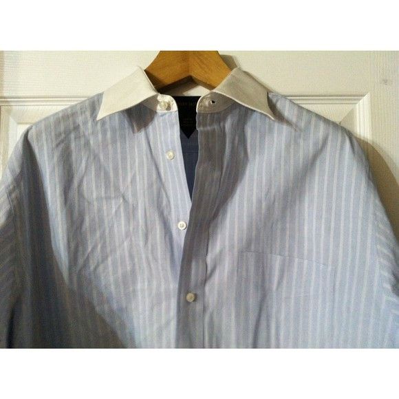 Other HENRY JACOBSON MENS BLUE 100%COTTON DRESS SHIRT 16/32-33 Size US L / EU 52-54 / 3 - 1 Thumbnail