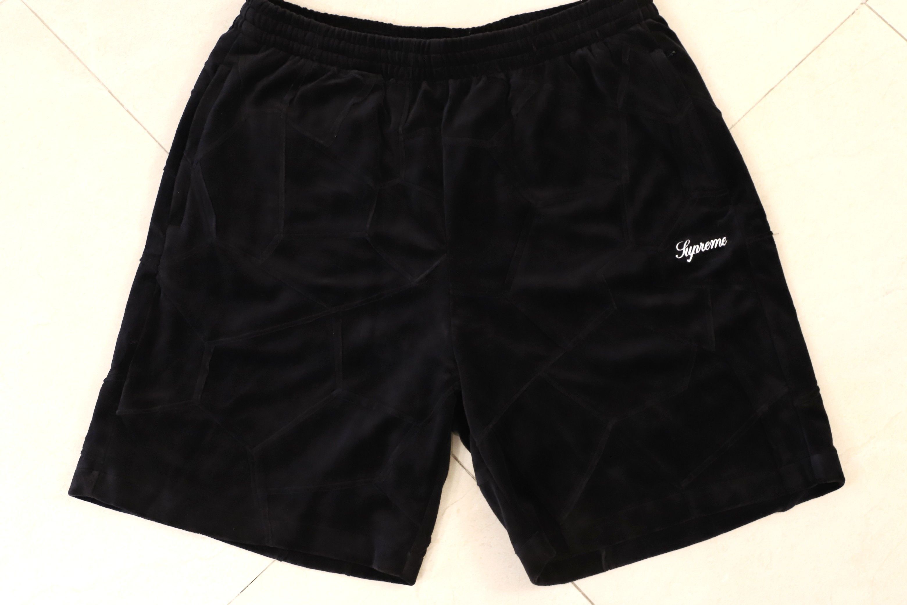 Supreme Supreme SS25 Patchwork Velour Short Black size Medium Size US 32 / EU 48 - 5 Thumbnail