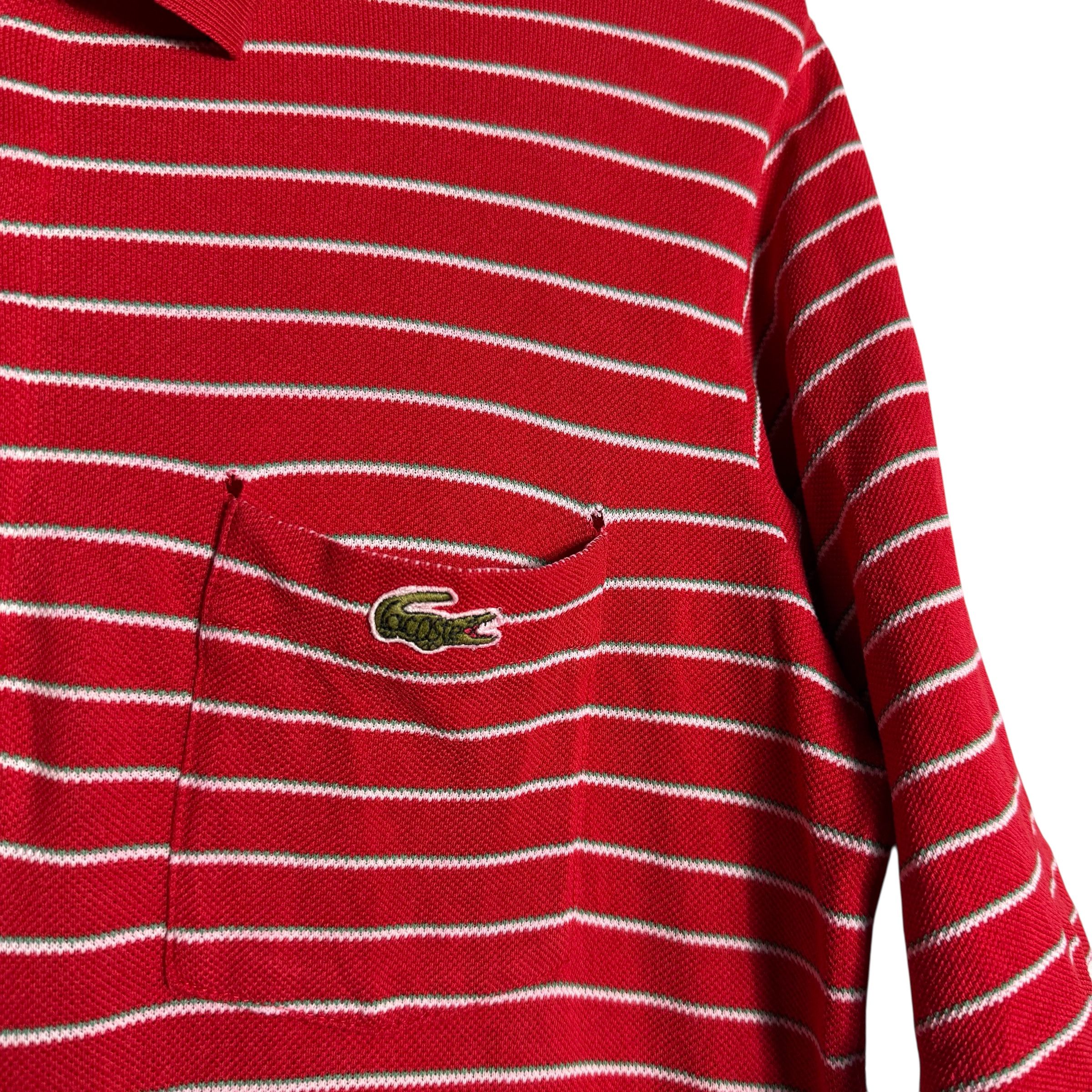 Lacoste 🔥RARE🔥Vintage Chemise Lacoste Stripes Single Pocket Polo Size US M / EU 48-50 / 2 - 3 Thumbnail
