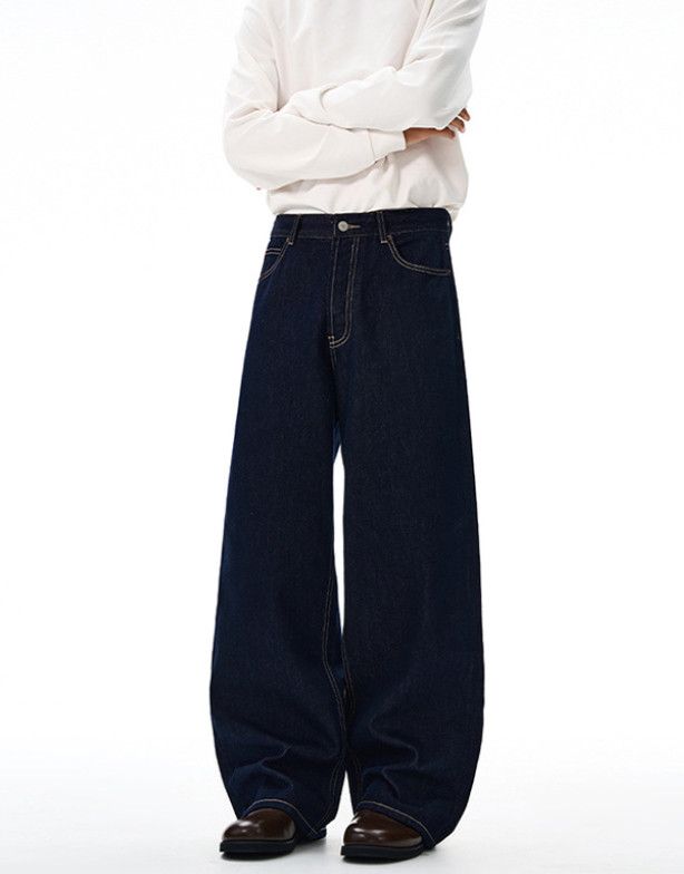 Japanese Brand Men's loose-fitting straight leg jeans Size US 32 / EU 48 - 4 Thumbnail