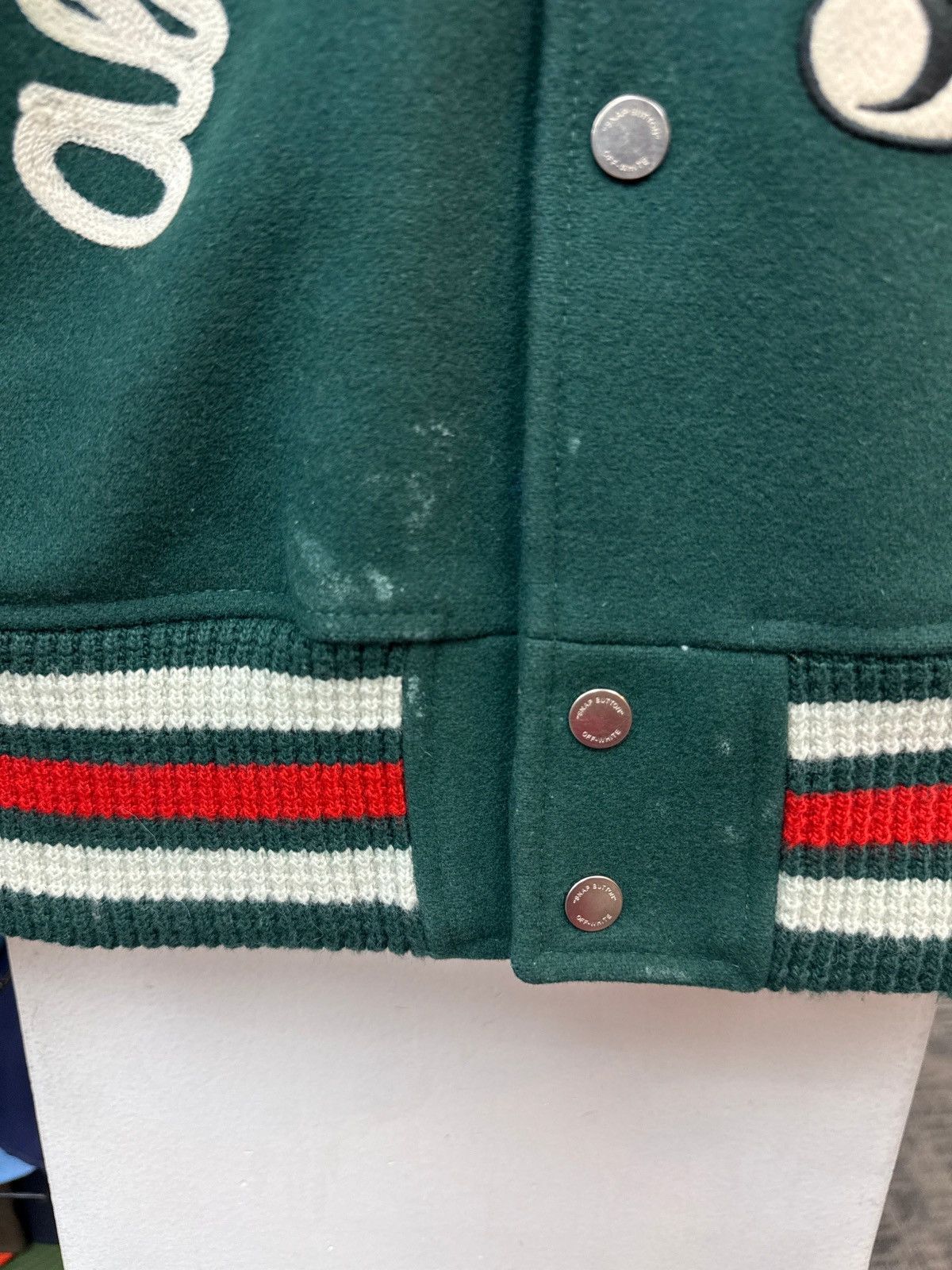 Off-White Off-White Barrel Leather Varsity Jacket Size US S / EU 44-46 / 1 - 3 Thumbnail