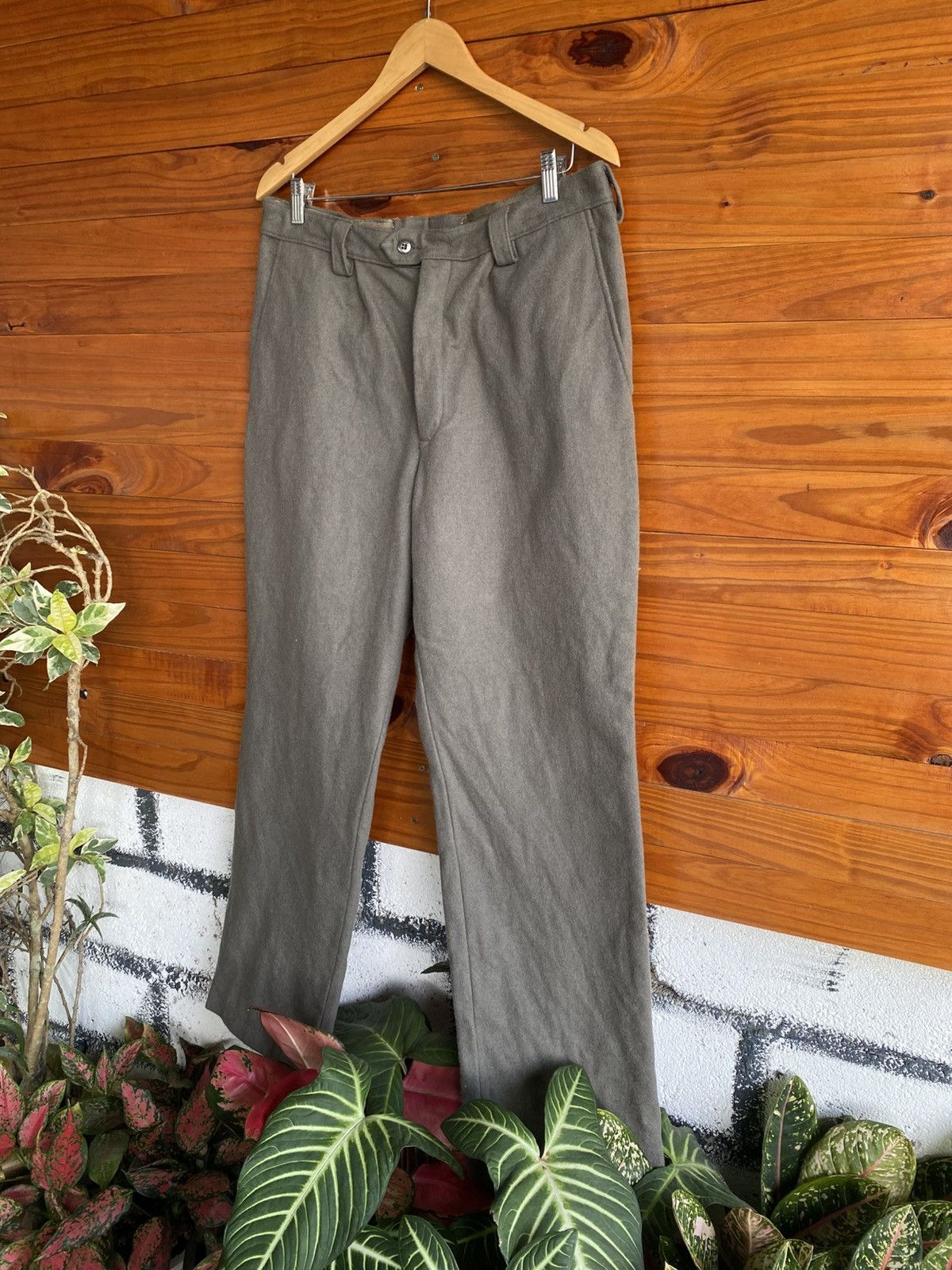 Vintage East German NVA Wool Military Trousers – Cold War Army Pants Size US 32 / EU 48 - 4 Thumbnail