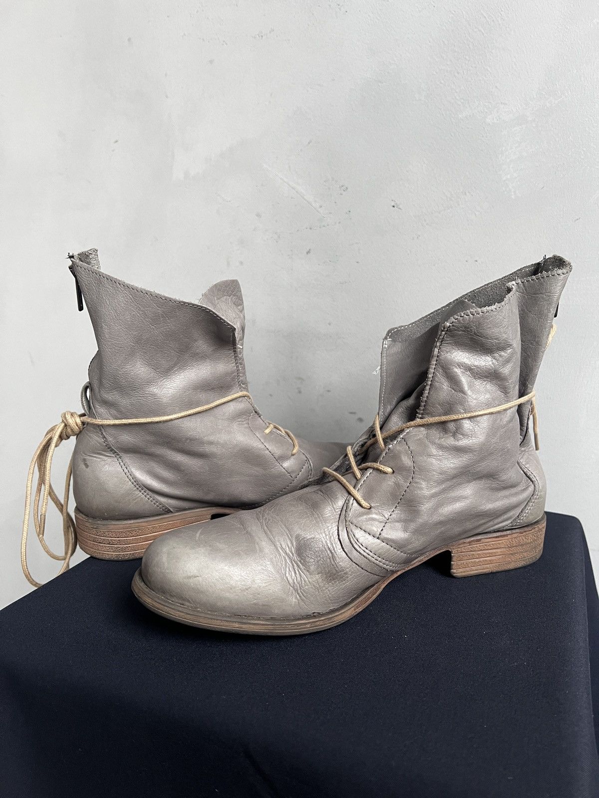 Dirk Bikkembergs Lace up dirk bikkembergs style leather boots avant garde Size US 7.5 / EU 40-41 - 9 Thumbnail