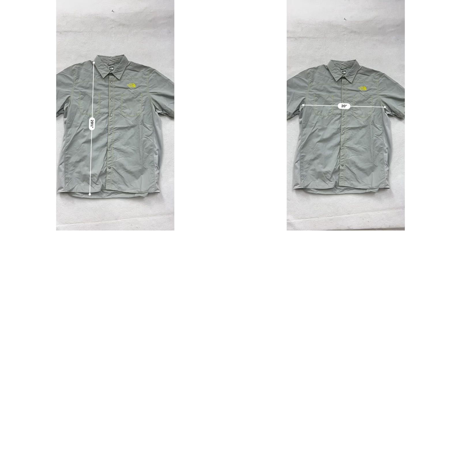 The North Face The North Face Shirt Mens XL Light Gray Short Sleeve Button-Up Nylon Polyester Gray 6612 Mens XL Size US XL / EU 56 / 4 - 8 Thumbnail