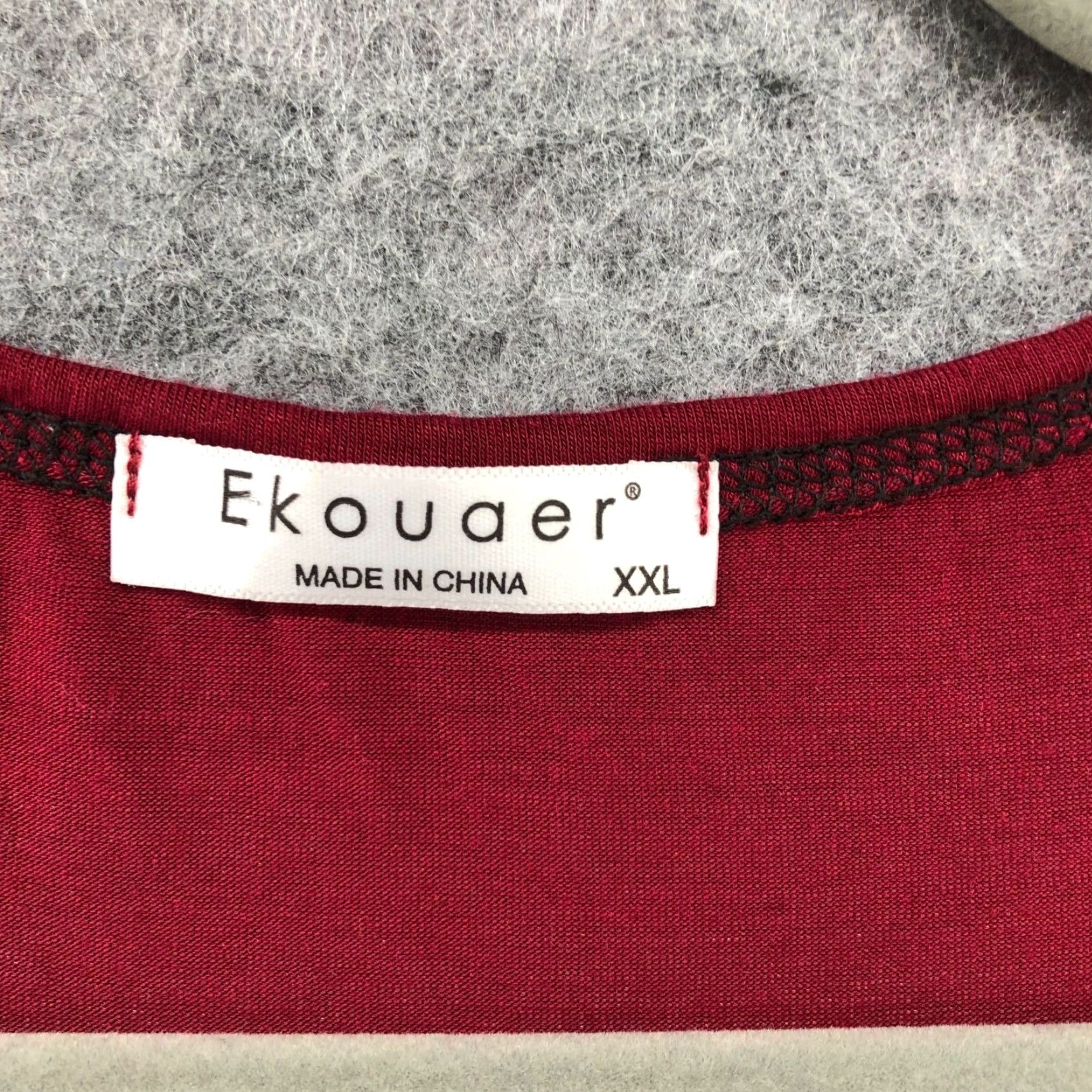 Vintage Ekouaer Womens Top Size XXL Red Lace Trim Jersey Knit Pajama Lounge Size XXL / US 16-18 / IT 52-54 - 6 Thumbnail