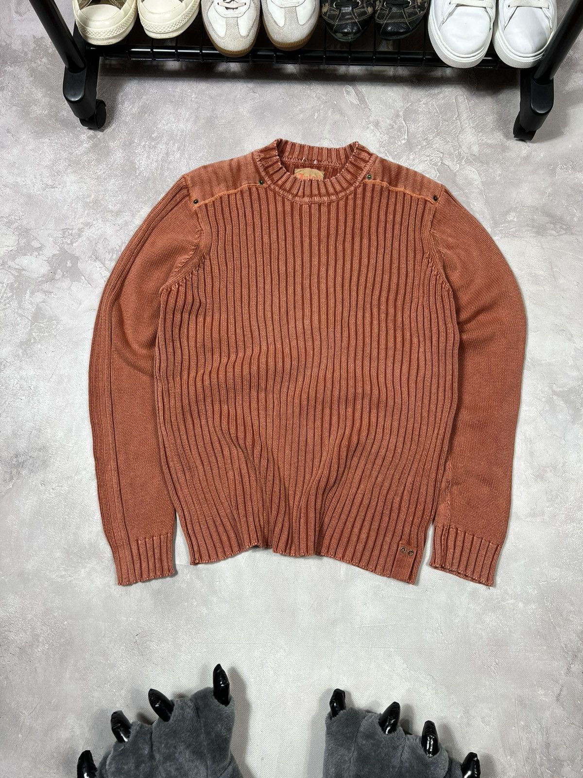 Vintage Vintage Style Ribbet Distressed Sweater Size US XL / EU 56 / 4 - 2 Thumbnail