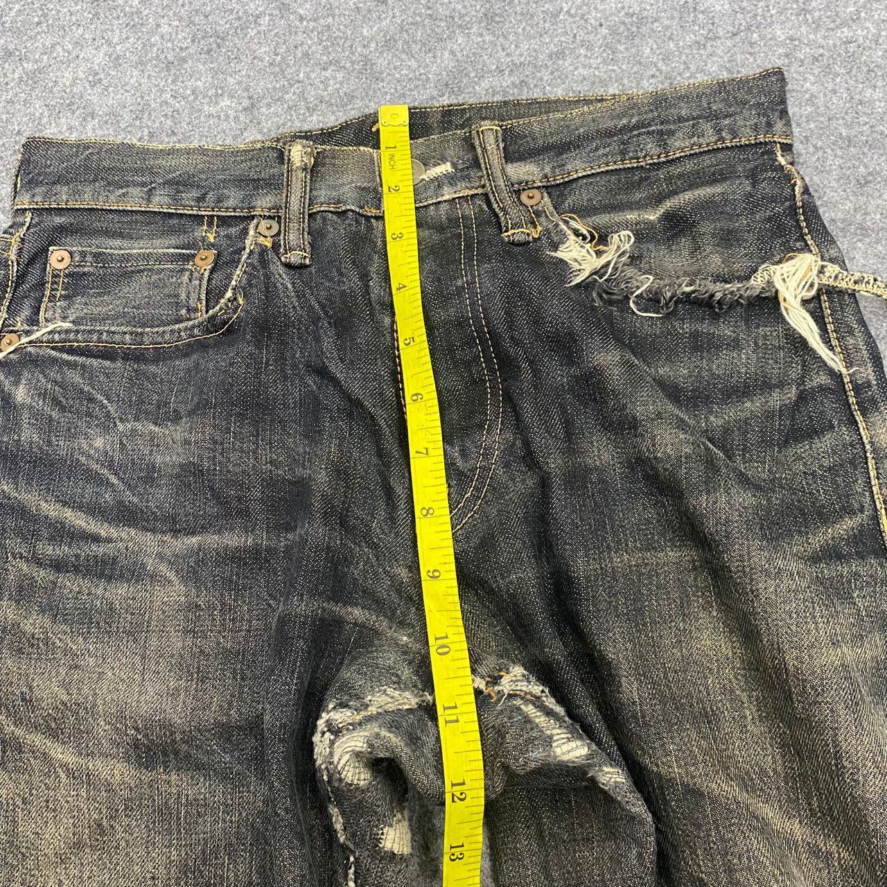 45rpm 💥Best Offer💥Vintage 45 RPM Distressed Denim Size US 29 - 8 Thumbnail