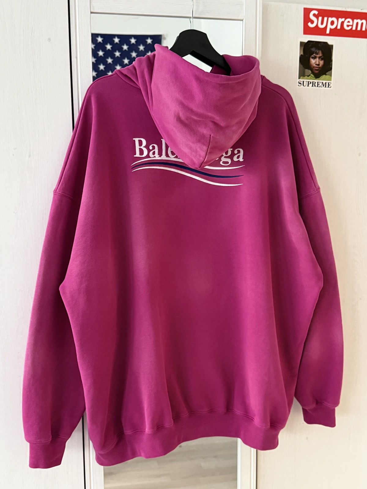 Balenciaga Balenciaga Camaign Political Hoodie Pink Size US S / EU 44-46 / 1 - 3 Thumbnail