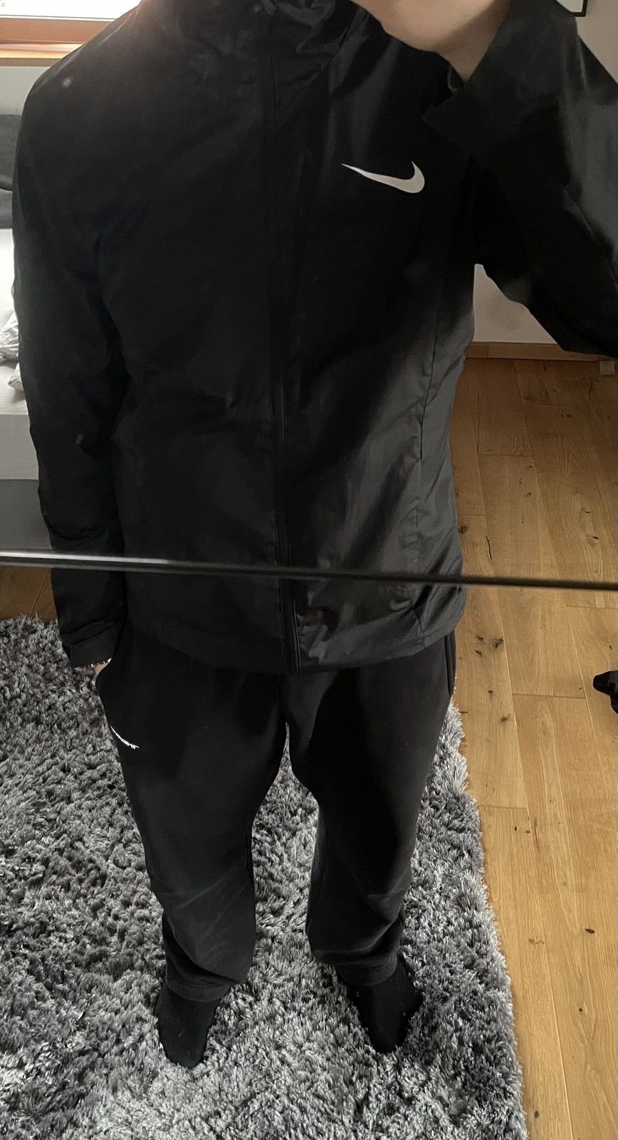 Nike × Vintage Vintage Windbreaker Nike Jacket Black L Size US L / EU 52-54 / 3 - 7 Thumbnail