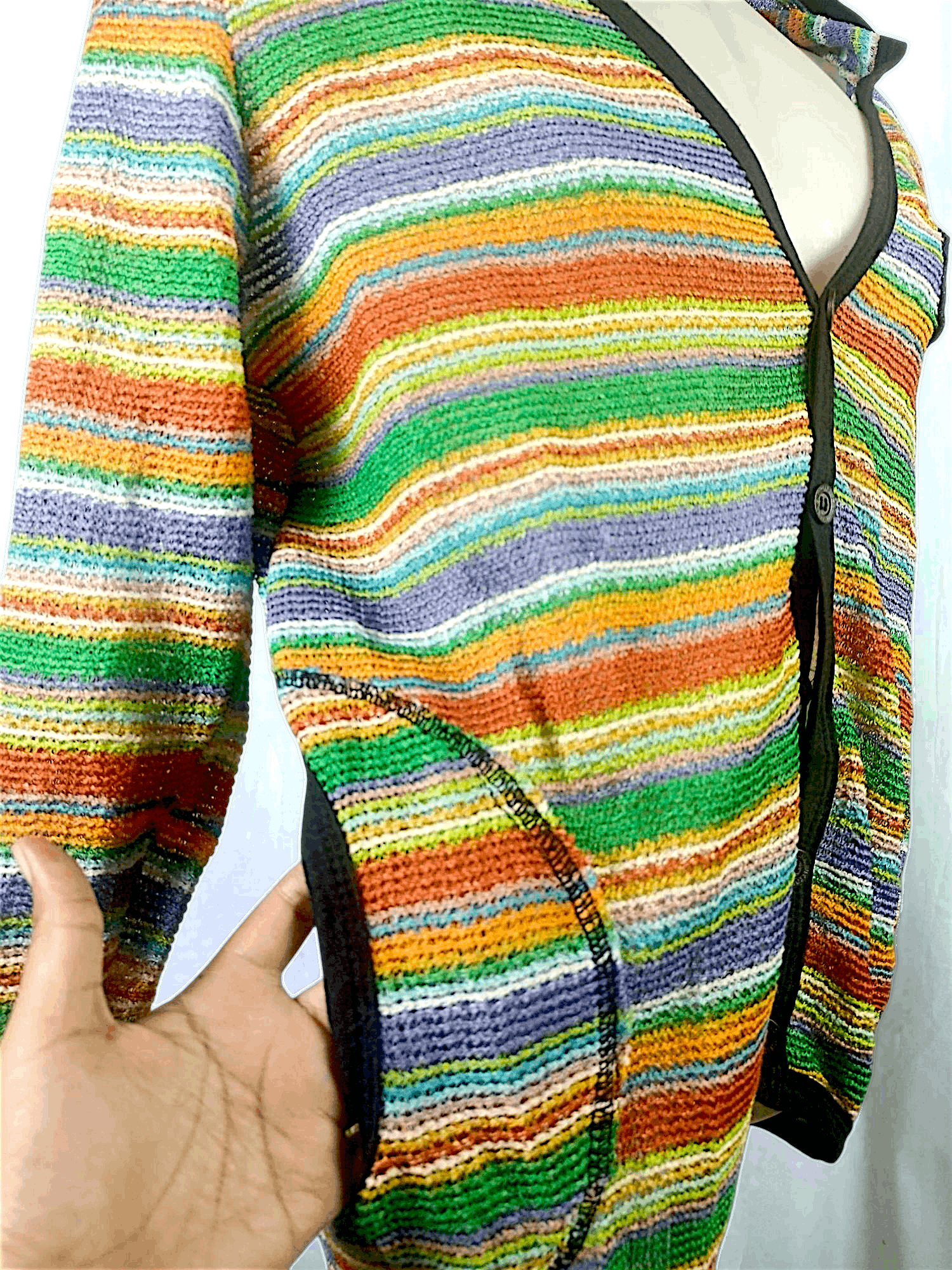 Japanese Brand LIZLIZA Mesh Net Cardigan Hoodie Size US L / EU 52-54 / 3 - 5 Thumbnail