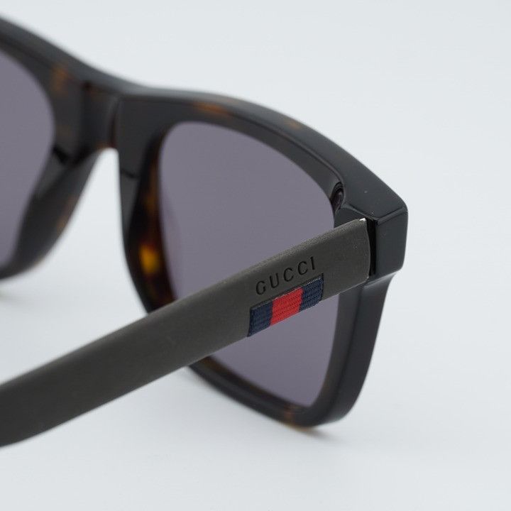 Gucci Gucci GG0008S 003 Sunglasses Havana Rectangle Frame Size ONE SIZE - 3 Thumbnail