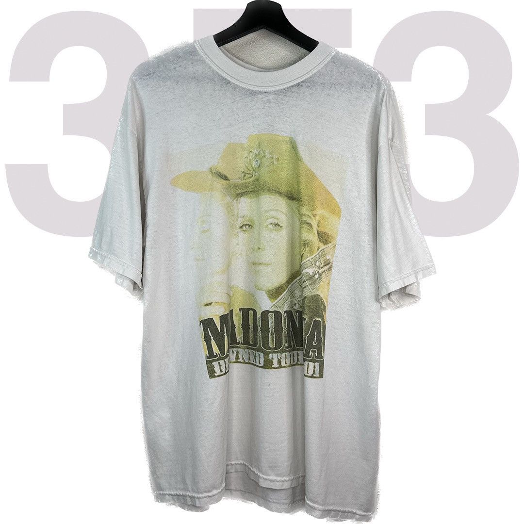 image of Band Tees x Made In USA Vintage 2001 Madonna Drowned Tour Shirt Size XL Wht in White, Men's