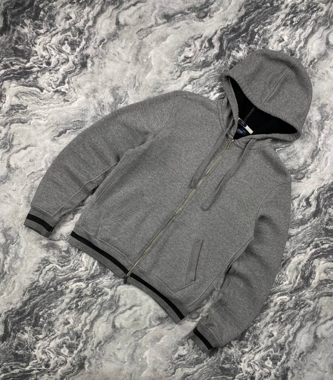 Armani Vintage Armani Jeans Hoodie Big Logo AJ Men Size L Gray Size US L / EU 52-54 / 3 - 3 Thumbnail