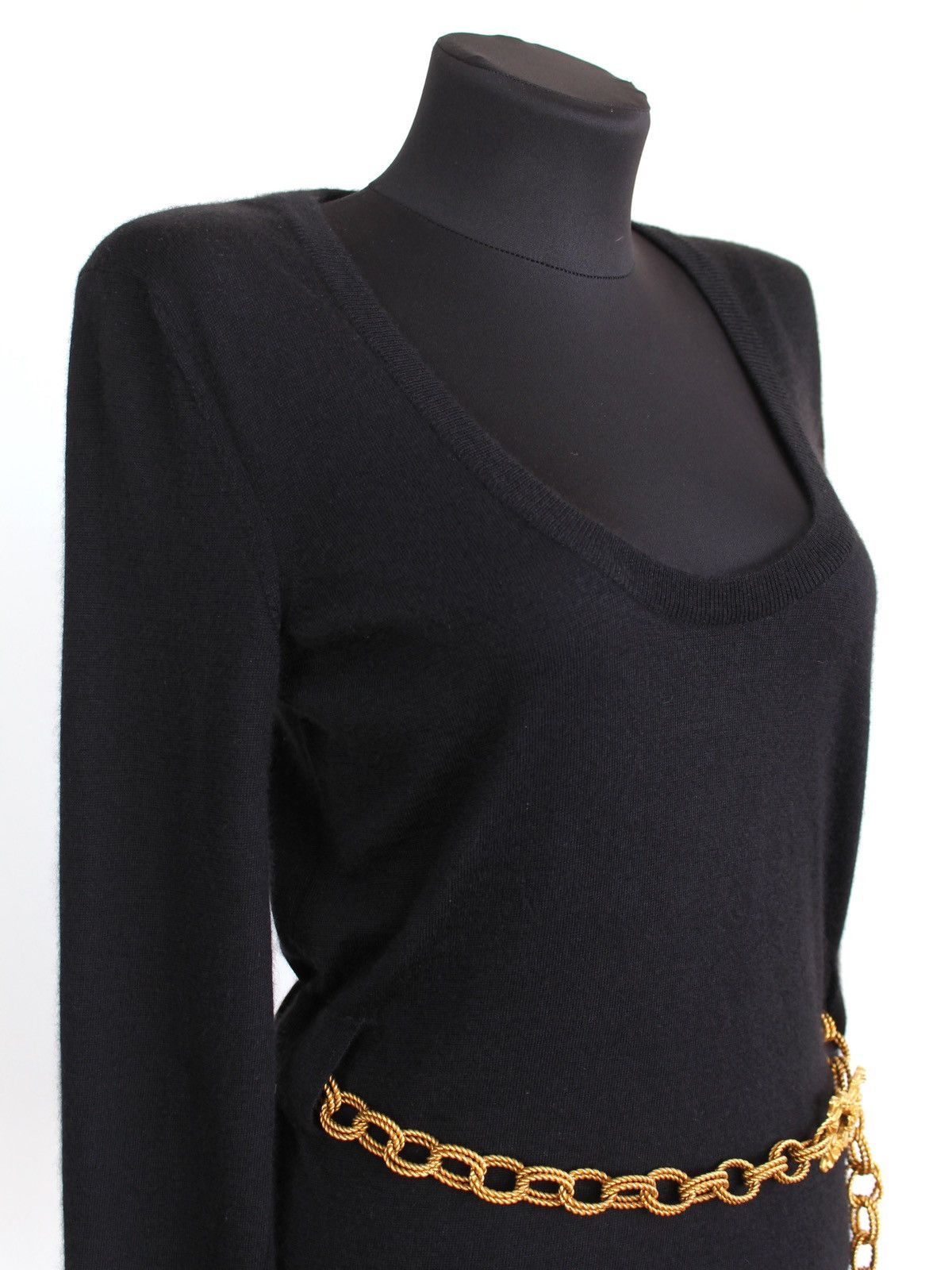 Dolce & Gabbana Dolce Gabbana Rare Sweater With Gold Chain Belt Size S / US 4 / IT 40 - 4 Thumbnail