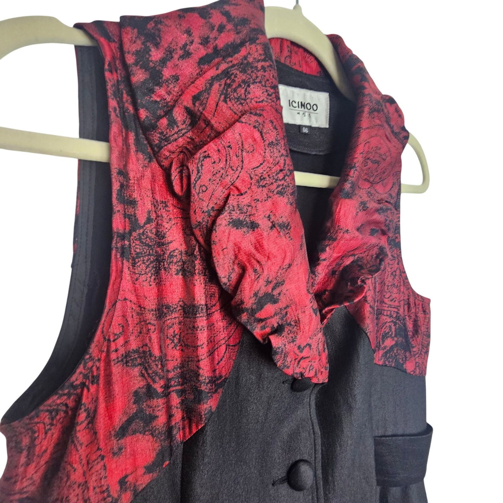 Vintage Vintage ICINOO Womens Silk Vest Size S Whimsigoth Steampunk Size M / US 6-8 / IT 42-44 - 5 Thumbnail
