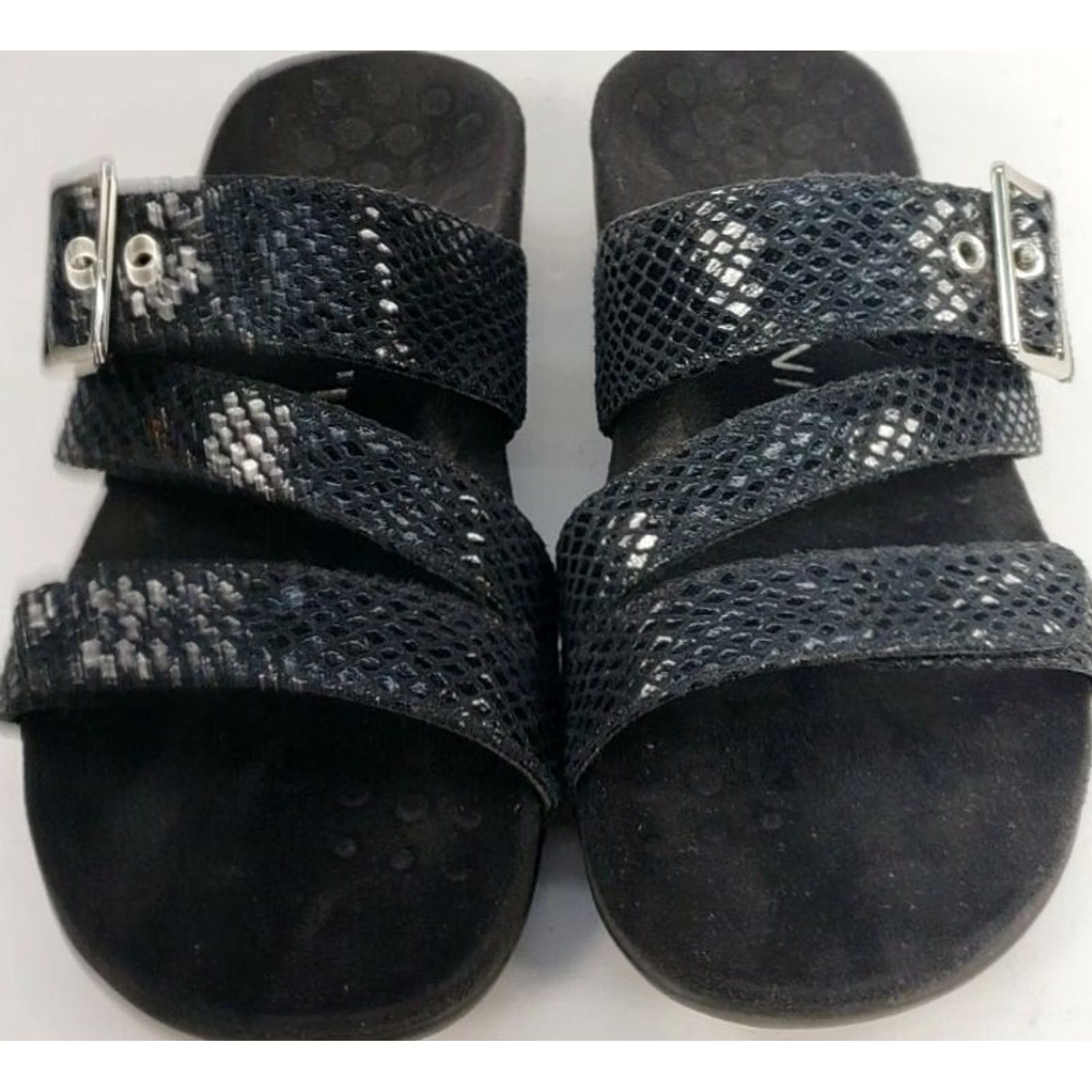 Vionic Vionic Skylar Womens Strappy Slide Sandals Black Buckle Shaped Insole Sz 6M Size US 6 / IT 36 - 3 Thumbnail