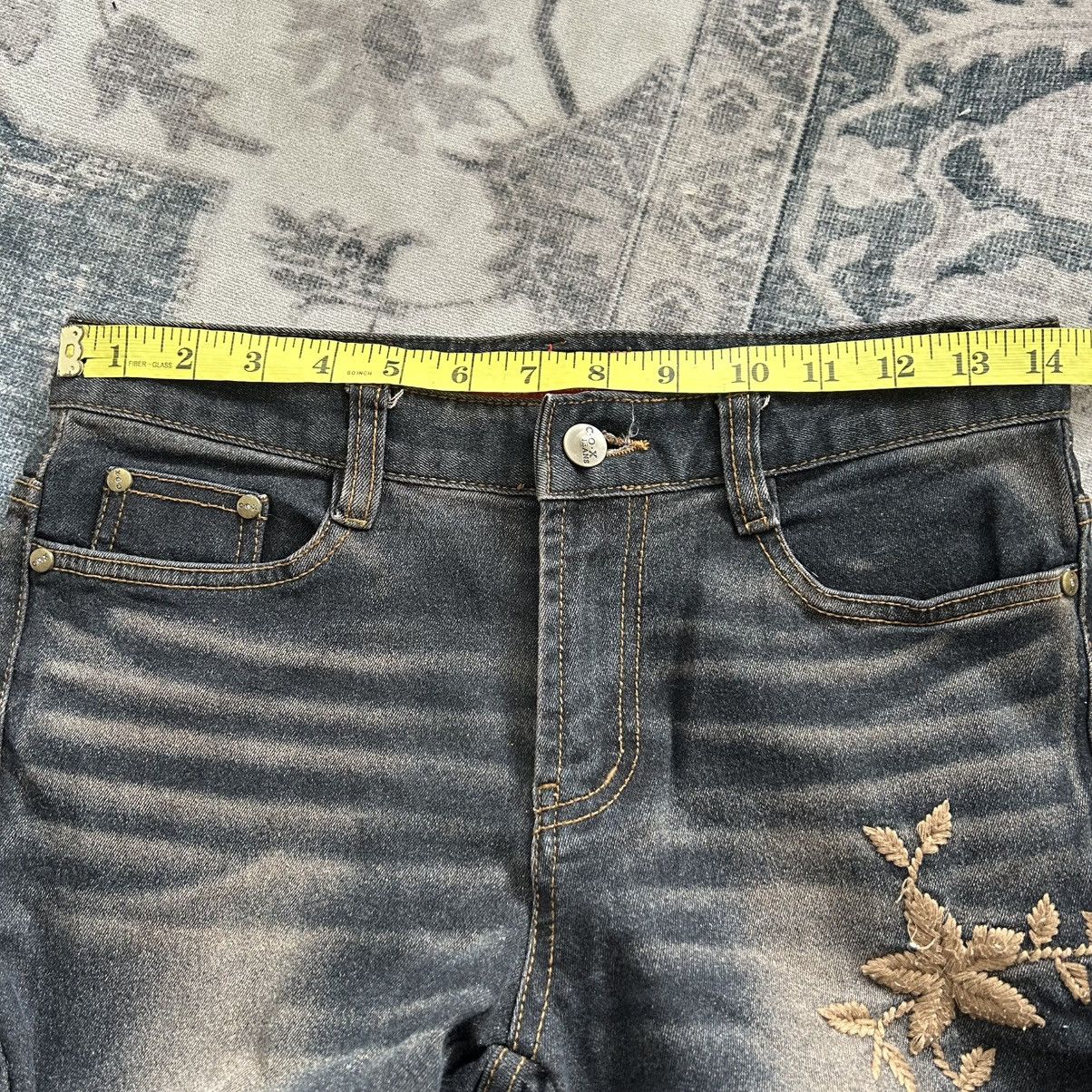 If Six Was Nine Y2k Flared Cox Embroidery Flower Pants Size US 28 / EU 44 - 13 Thumbnail